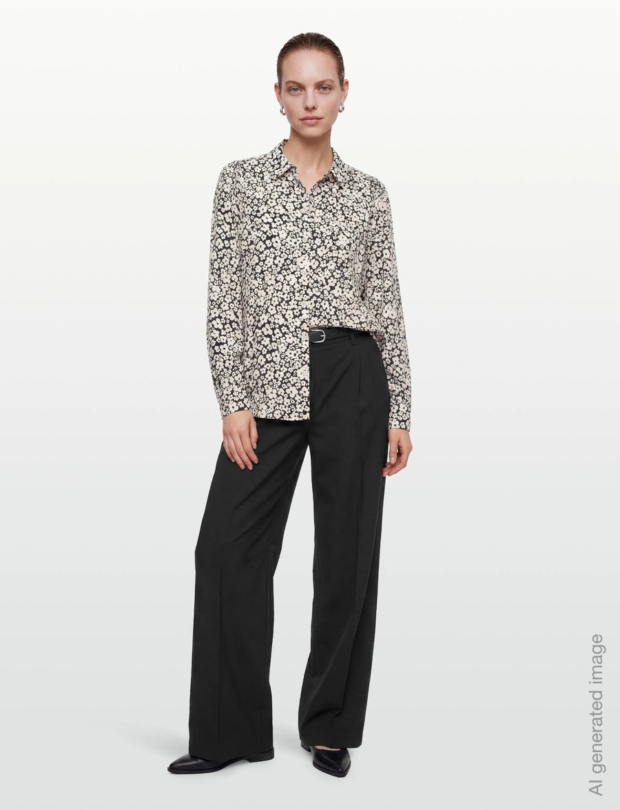 FREE/QUENT - FQADNEY-SHIRT - langärmelige blusen - navy blazer w. moonbeam - 0
