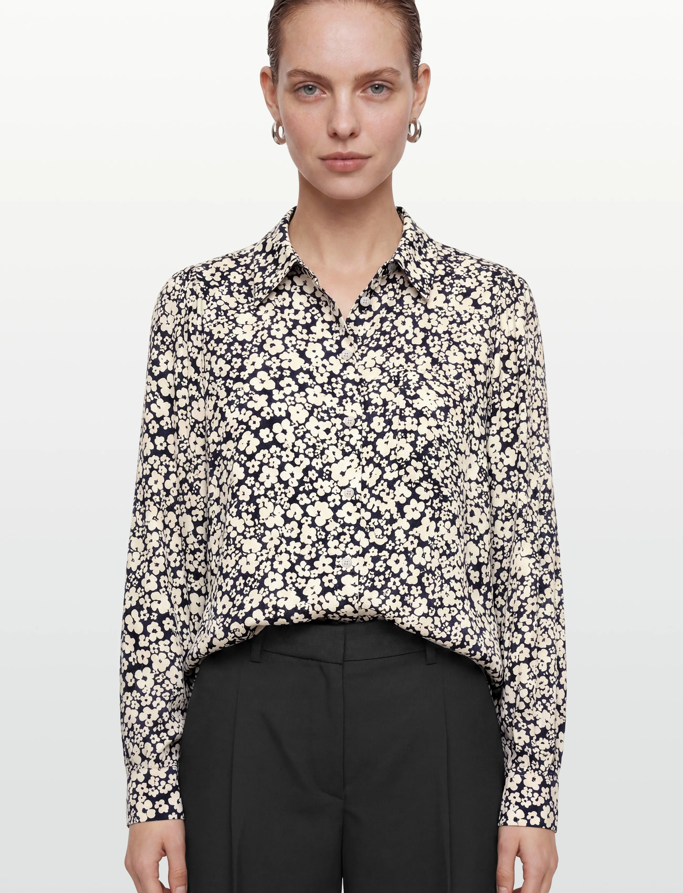 FREE/QUENT - FQADNEY-SHIRT - long sleeved blouses - navy blazer w. moonbeam - 3