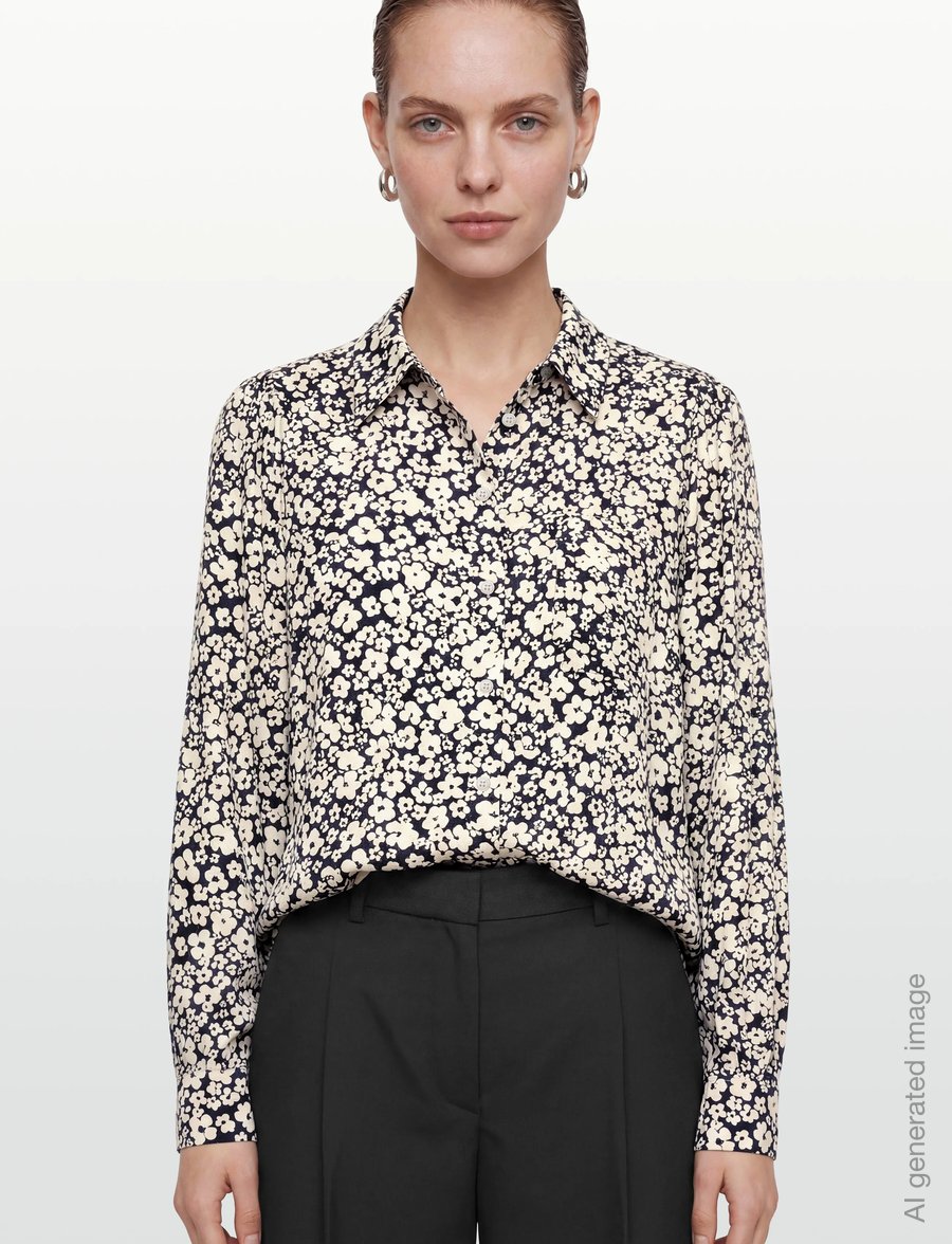 FREE/QUENT - FQADNEY-SHIRT - langärmelige blusen - navy blazer w. moonbeam - 3