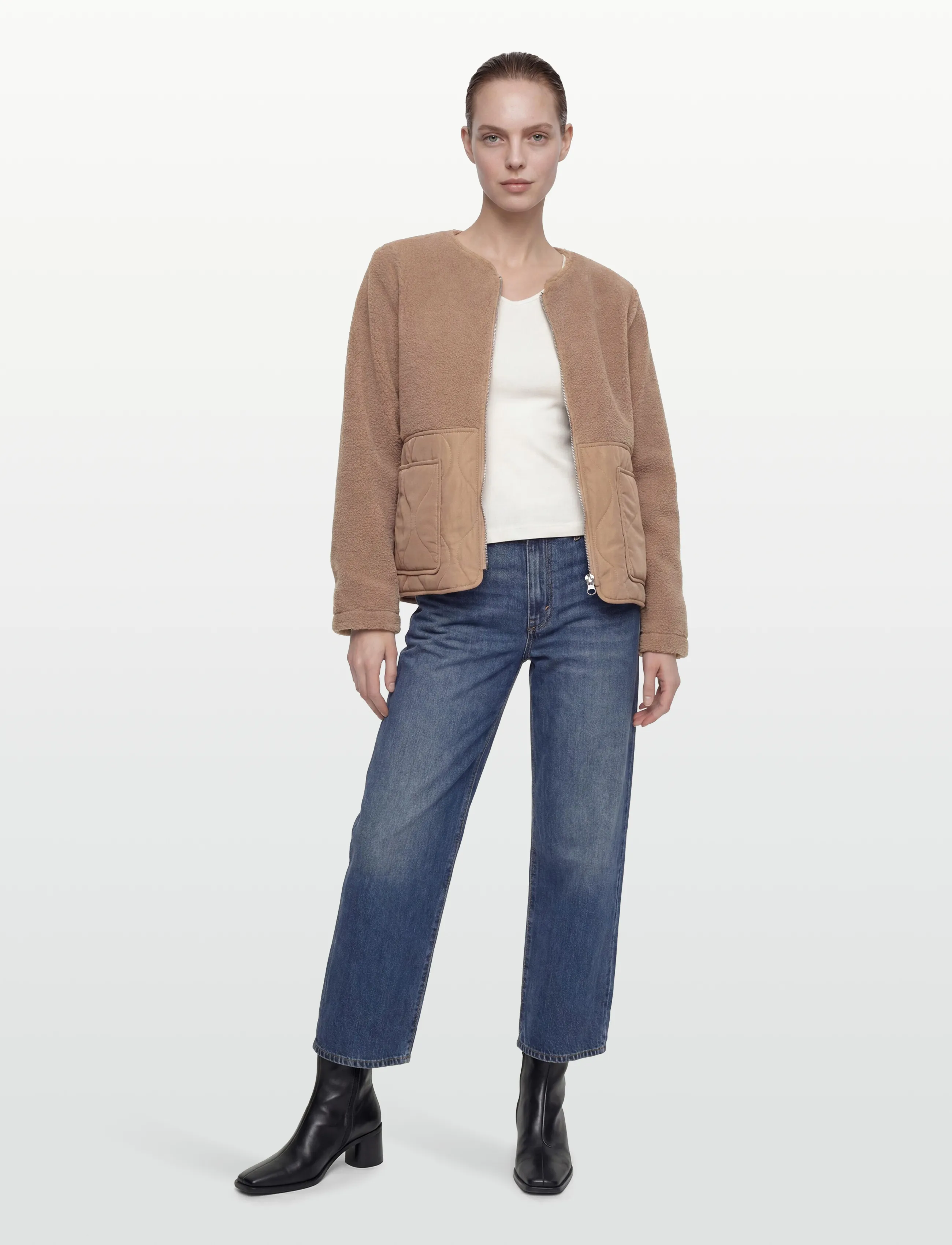 FREE/QUENT FQAMRA-JACKET - Spring jackets - SILVER MINK / brown