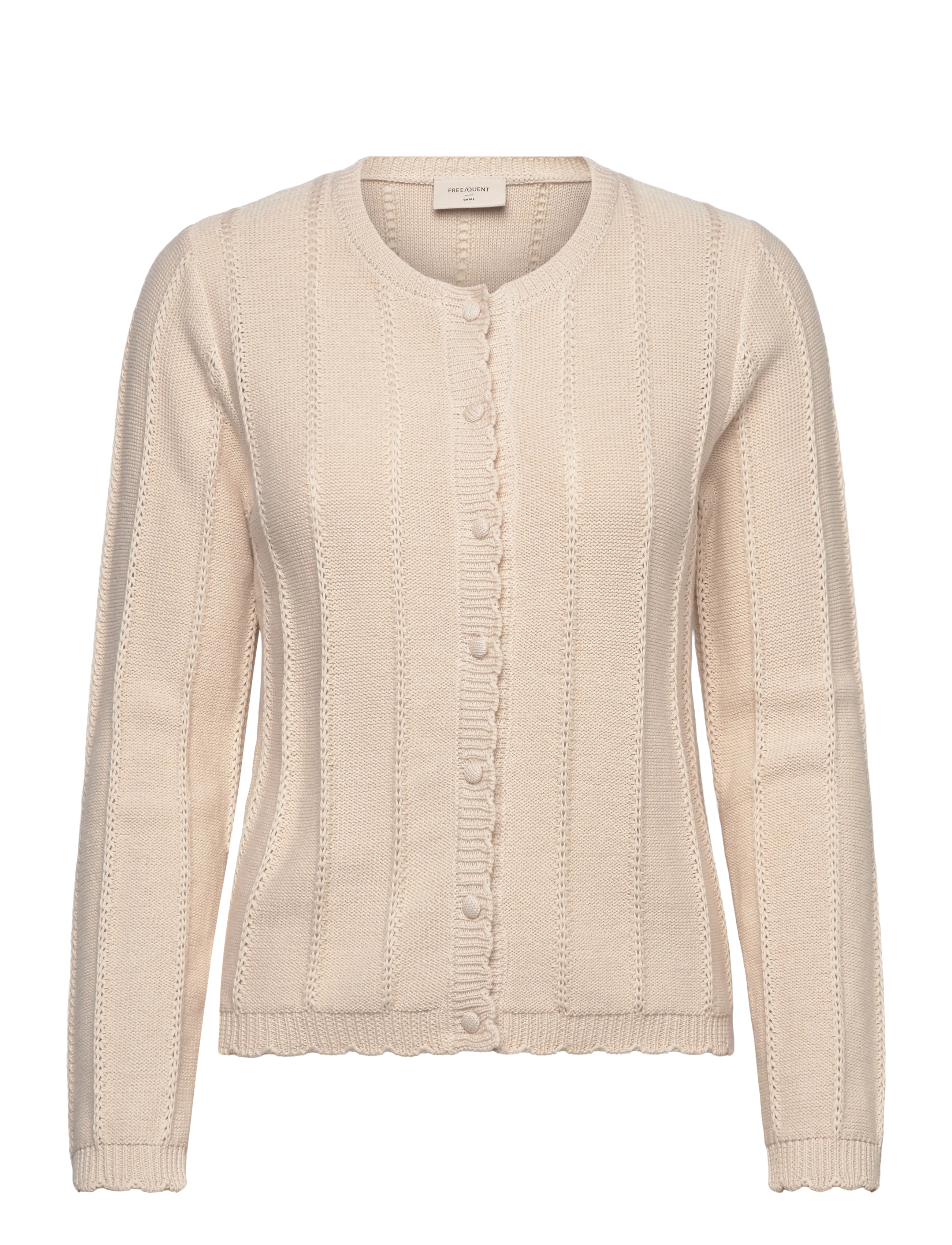 FREE/QUENT FQMORA-CARDIGAN - FREE|QUENT - MOONBEAM / cream