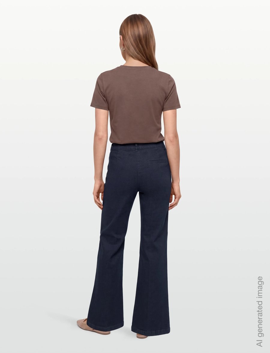 FREE/QUENT - FQISODORO-PANTS - schlaghosen - dark blue denim - 4