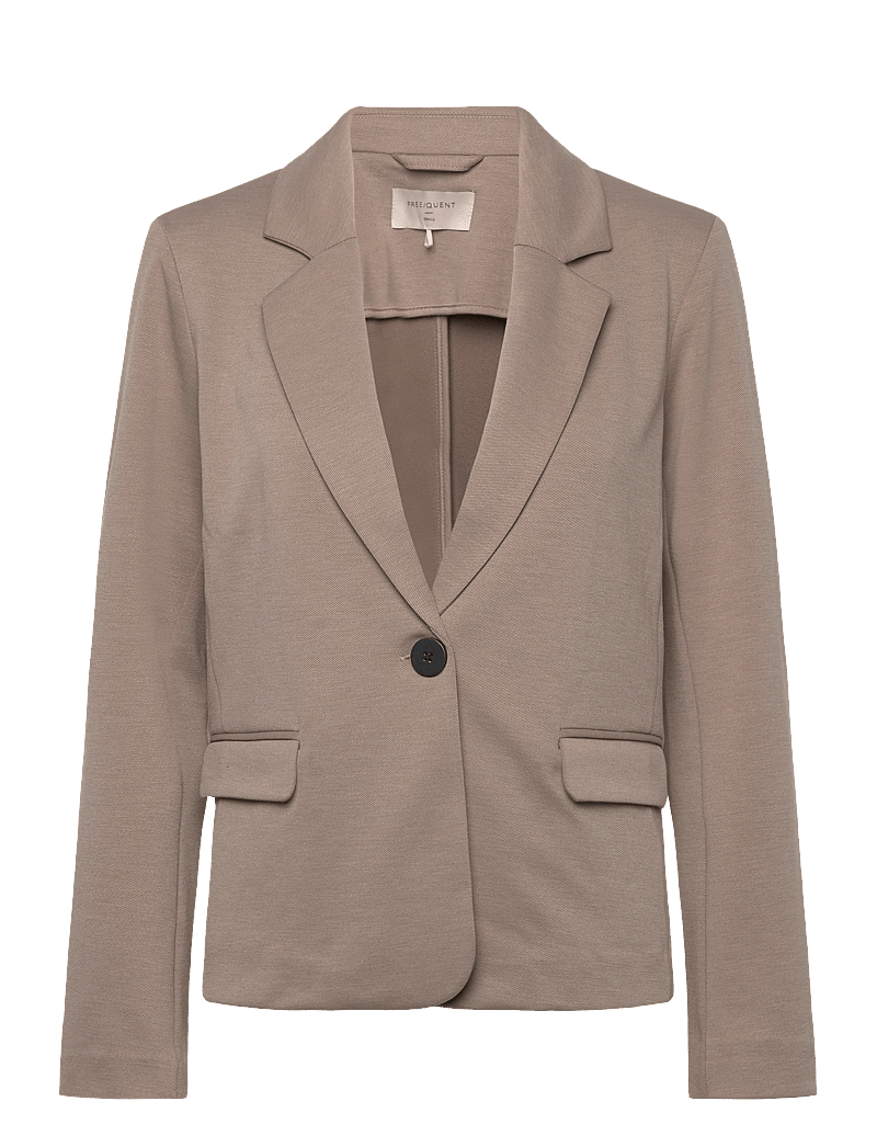 FREE/QUENT - FQNANNI-JACKET - enkeltradede blazere - desert taupe melange - 0