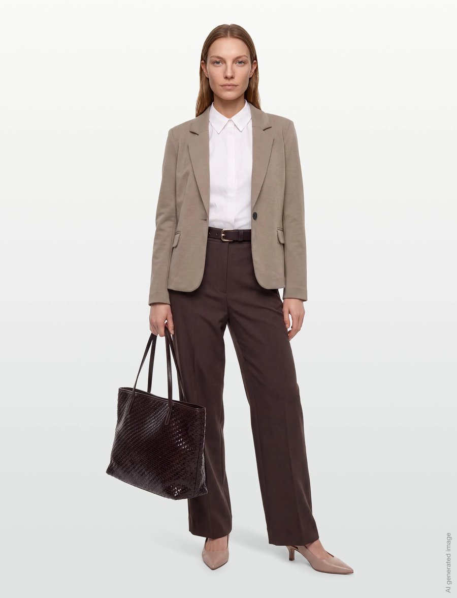 FREE/QUENT - FQNANNI-JACKET - einreihige blazer - desert taupe melange - 0