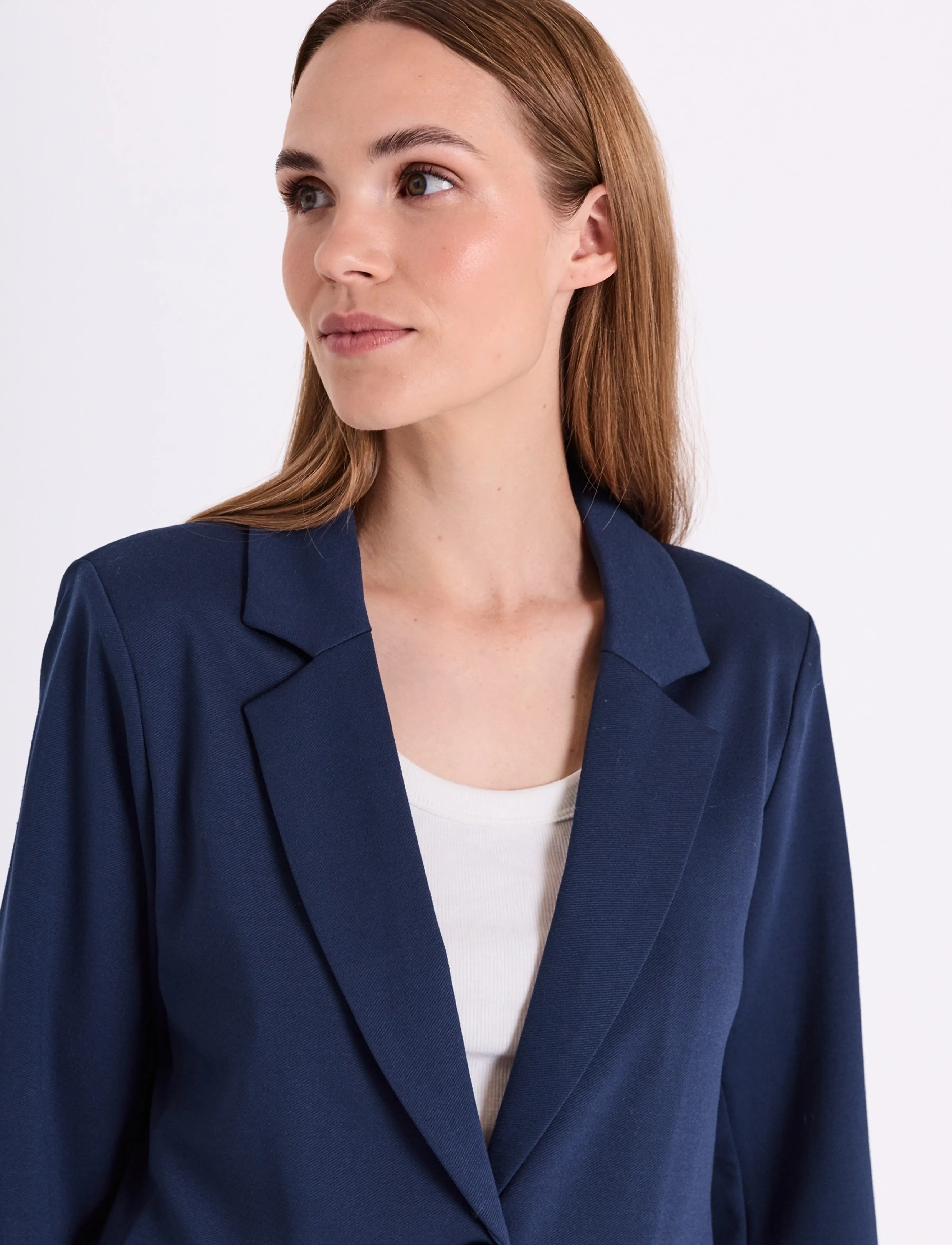 FREE/QUENT Fqnanni-Jacket, M, Navy, Blazere > Enkeltradede Blazere, Dame