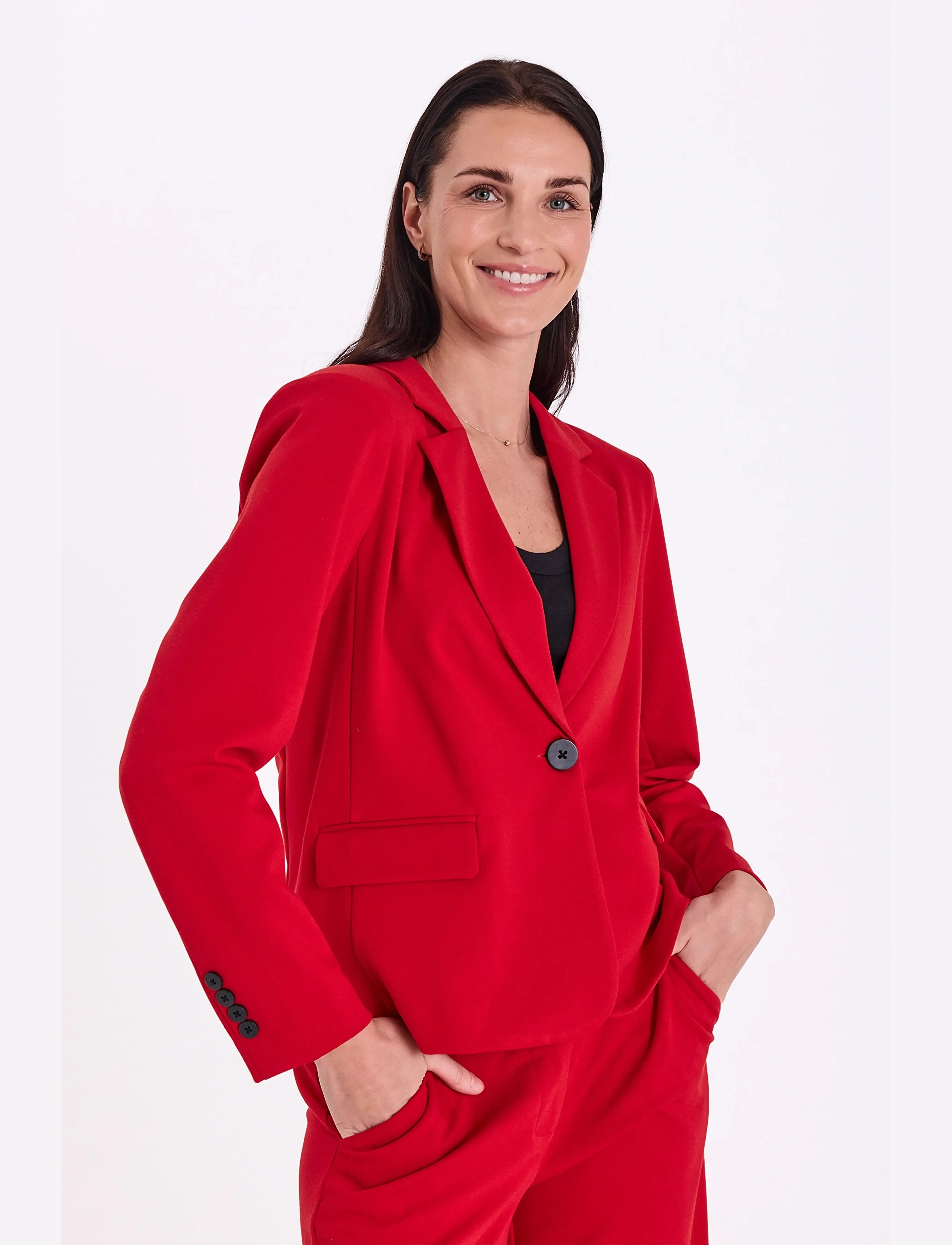 FREE/QUENT - FQNANNI-JACKET - einreihige blazer - true red - 3