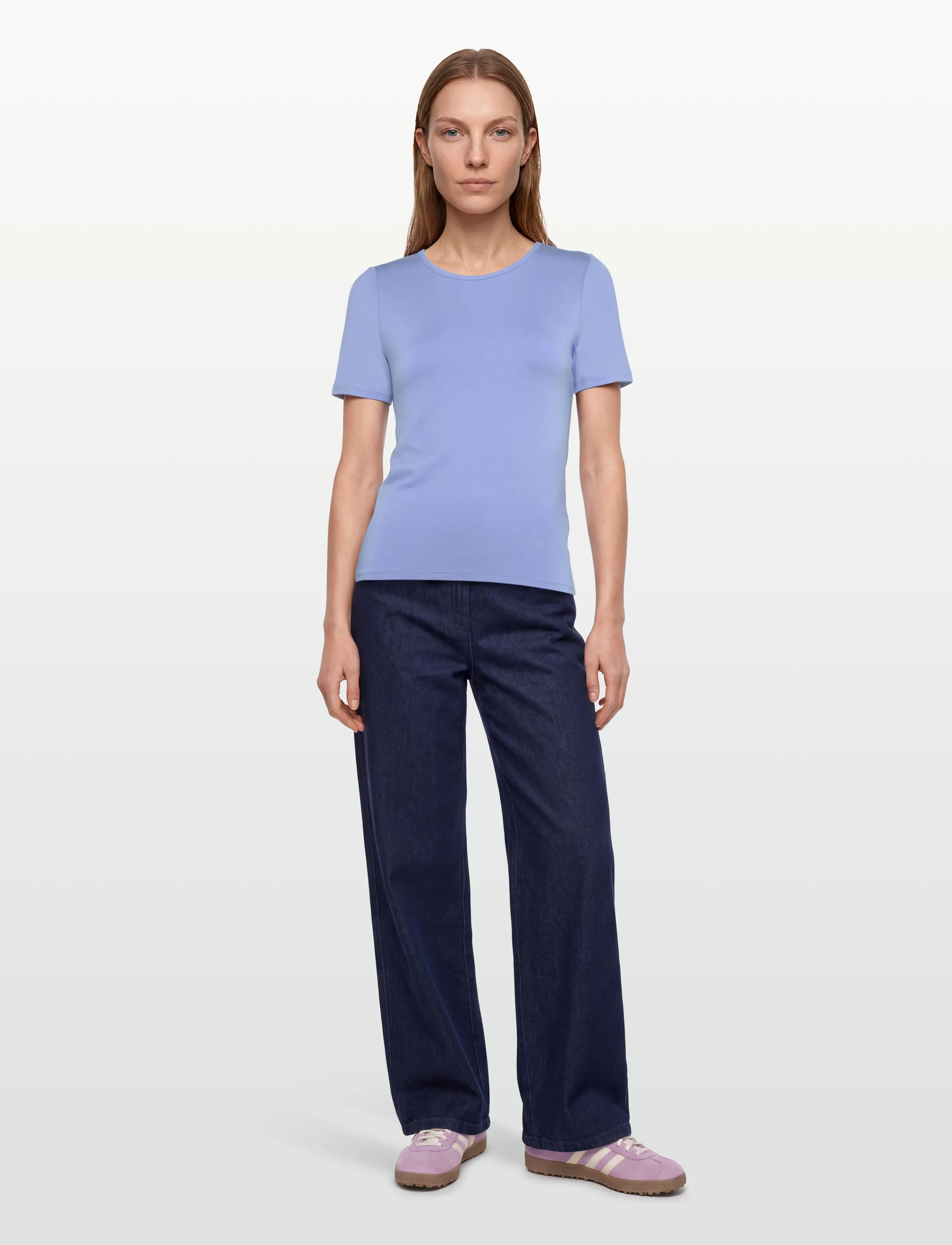 FREE/QUENT Fqliana-Tee, M, Blue, T-Shirts & Toppe > Kortærmede, Dame