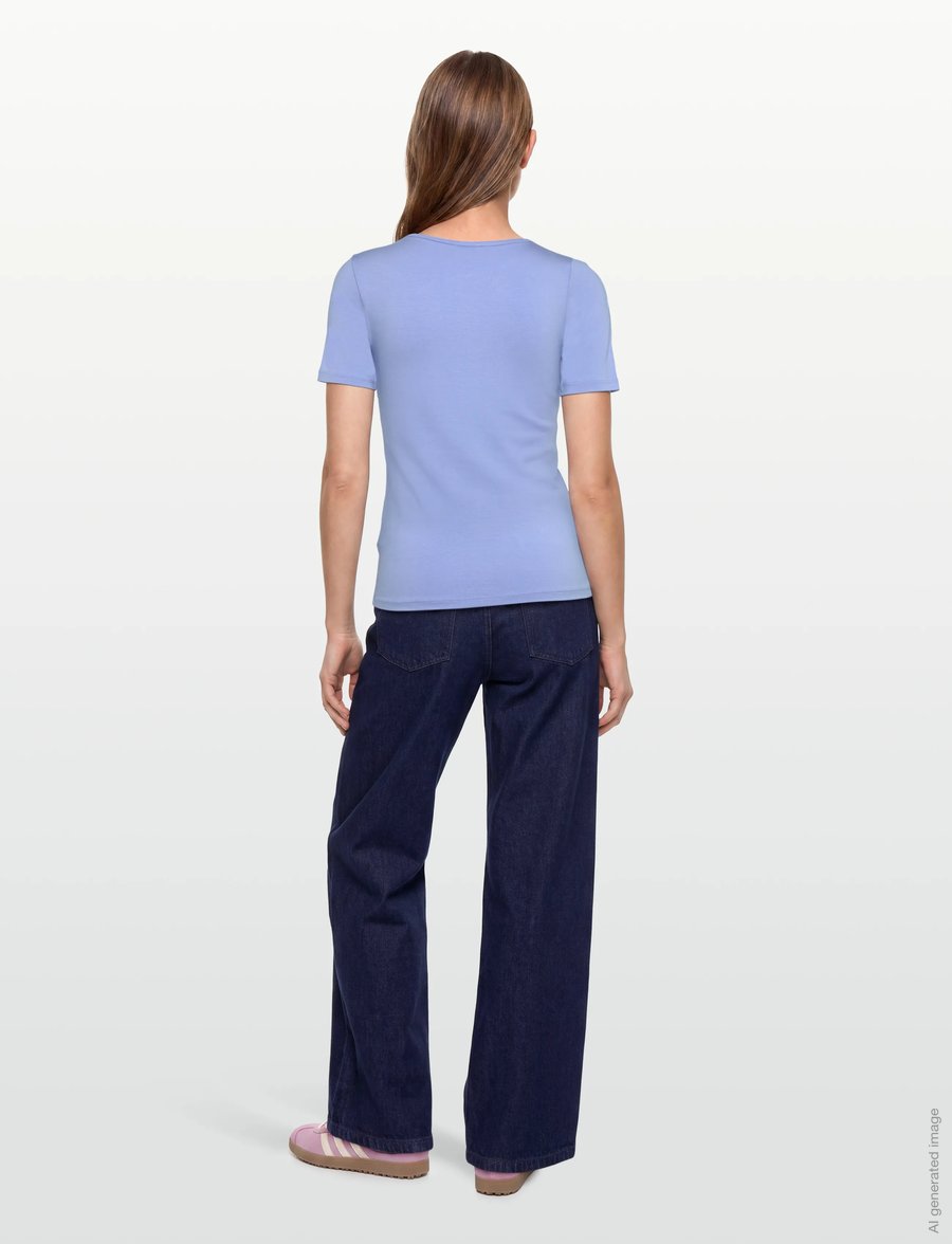 FREE/QUENT - FQLIANA-TEE - t-shirts - vista blue - 4