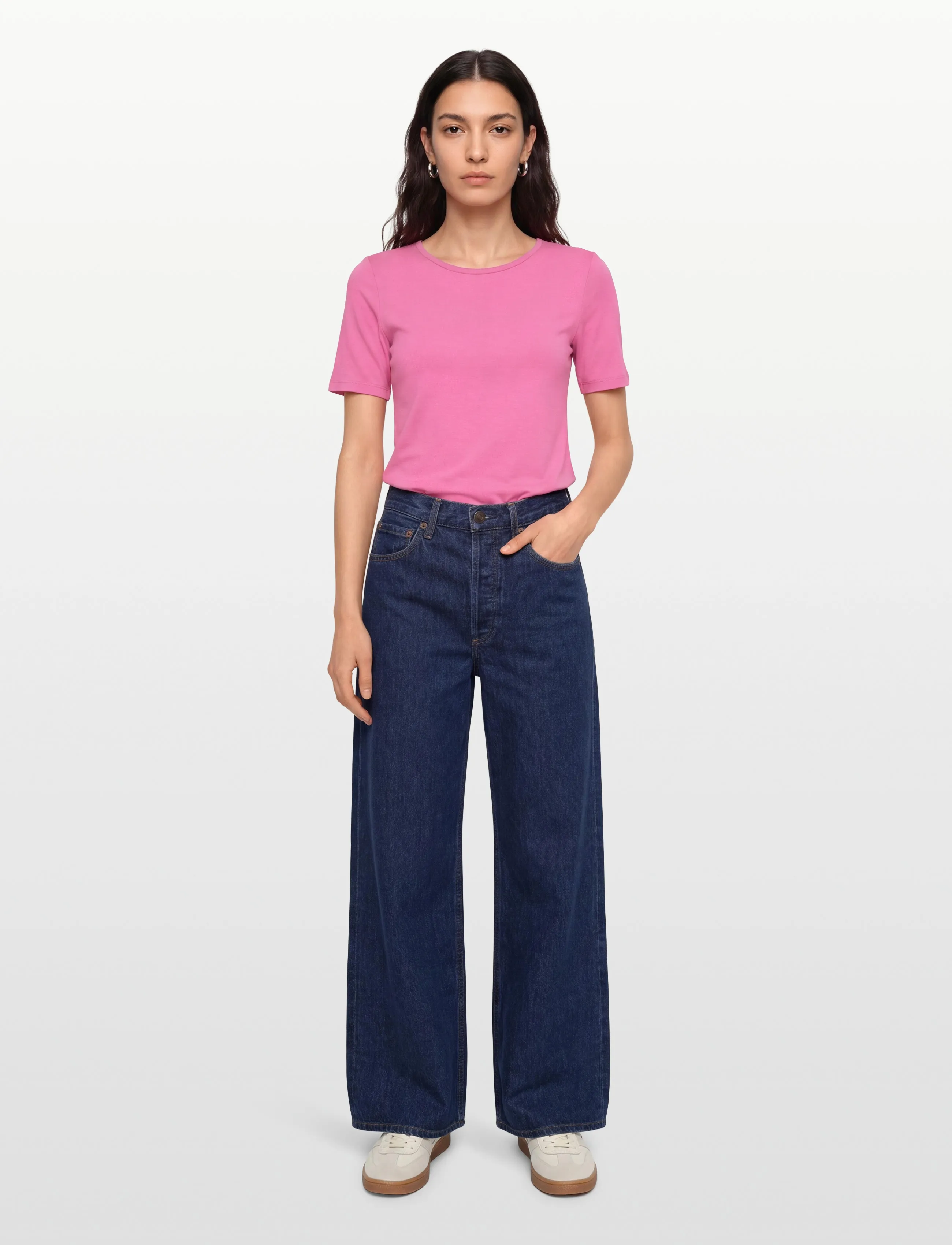 FREE/QUENT Fqliana-Tee, M, Pink, T-Shirts & Toppe > Kortærmede, Dame