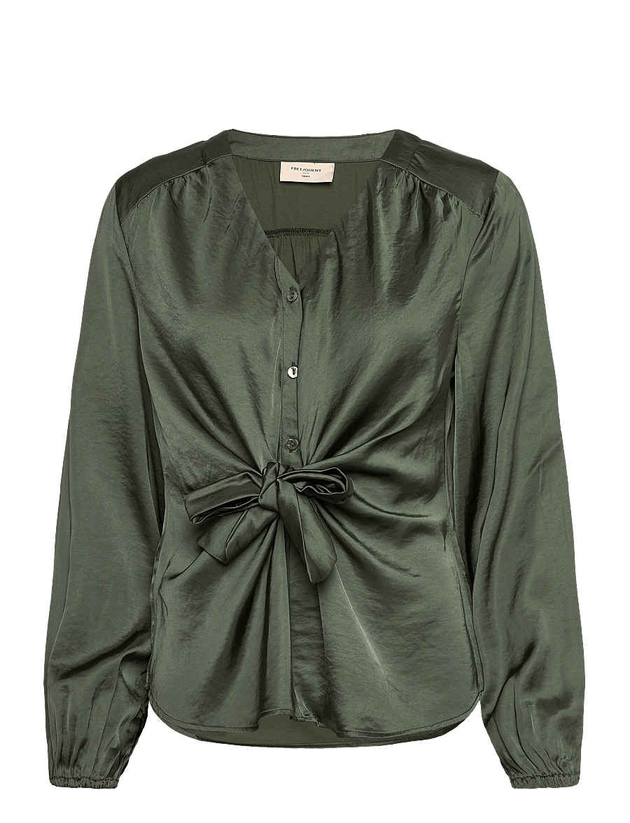 FREE/QUENT - FQBISKA-BLOUSE - langærmede skjorter - kombu green - 1