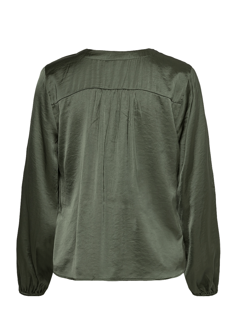 FREE/QUENT - FQBISKA-BLOUSE - langærmede skjorter - kombu green - 2