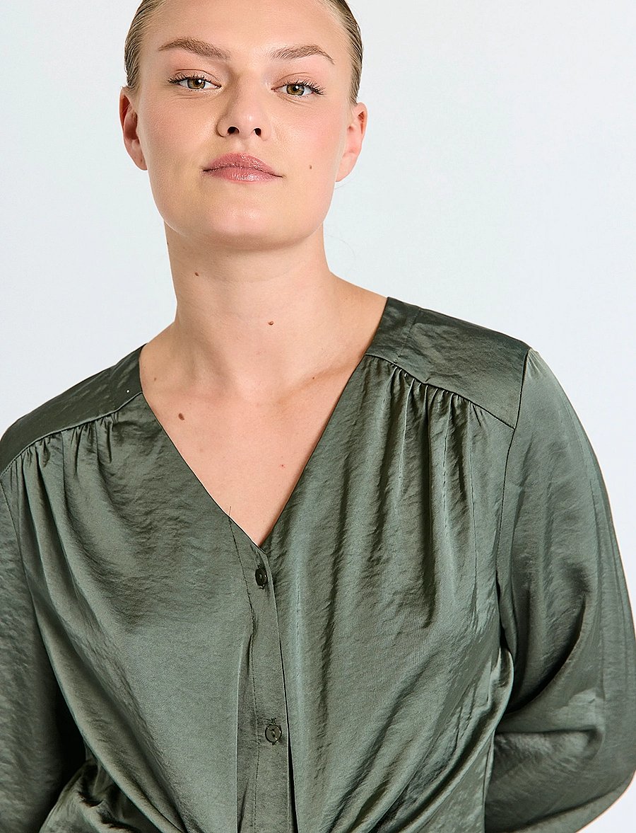 FREE/QUENT - FQBISKA-BLOUSE - langærmede skjorter - kombu green - 3