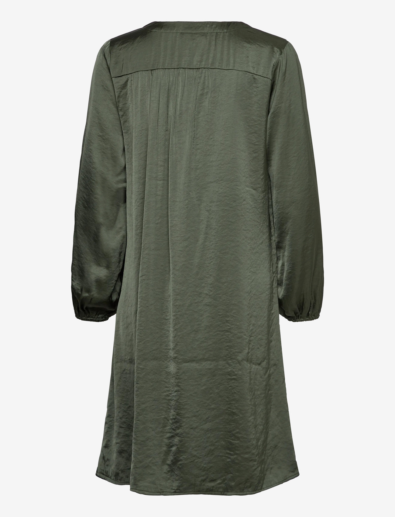 FREE/QUENT - Dress from Freequent in a beautiful satin material. The dress has long sleeves, - wickelkleider - kombu green - 1