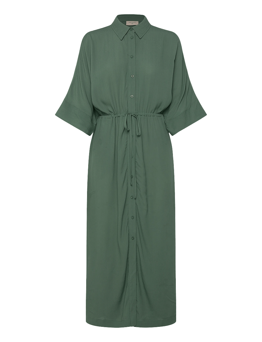 FREE/QUENT - FQLOVY-DRESS - skjortklänningar - dark forest - 0