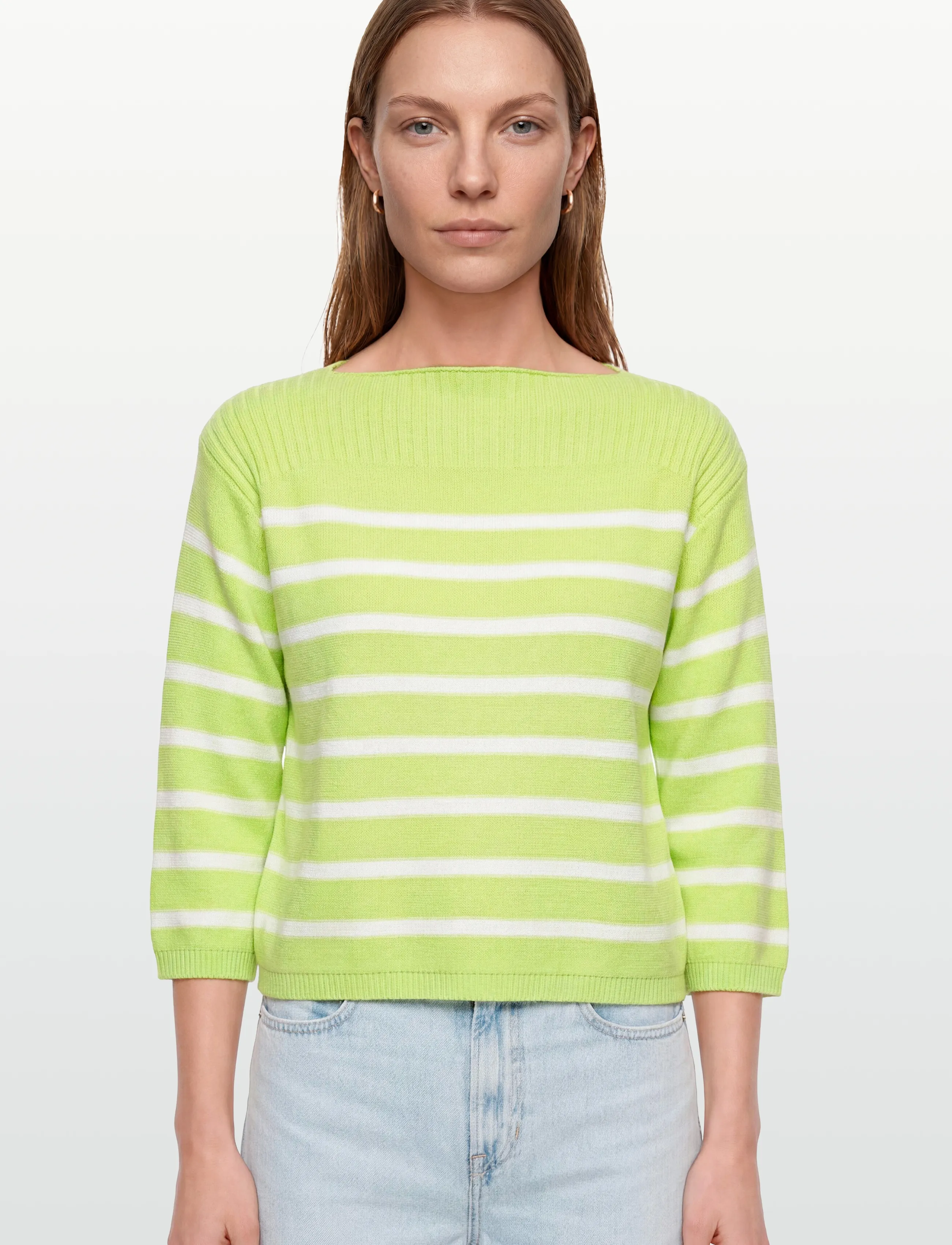 FREE/QUENT - FQSANA-PULLOVER - lowest prices - sharp green w. star off-white - 3