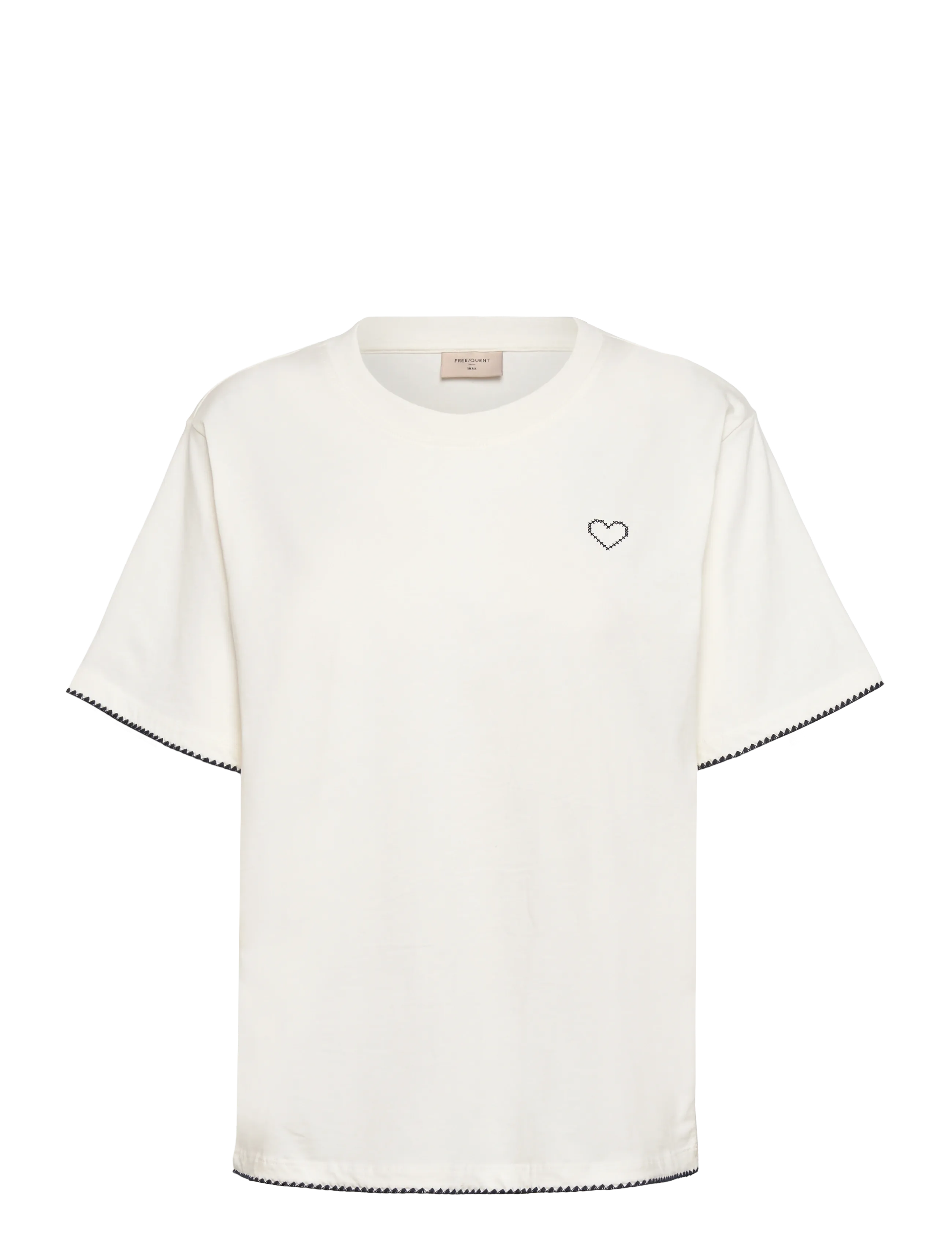 FREE/QUENT FQSORANA-TEE - FREE|QUENT - STAR OFF-WHITE W. NAVY BLAZER / cream