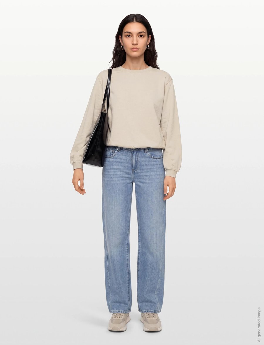 FREE/QUENT - FQSAIDA-PULLOVER - sweatshirts - moonbeam - 0