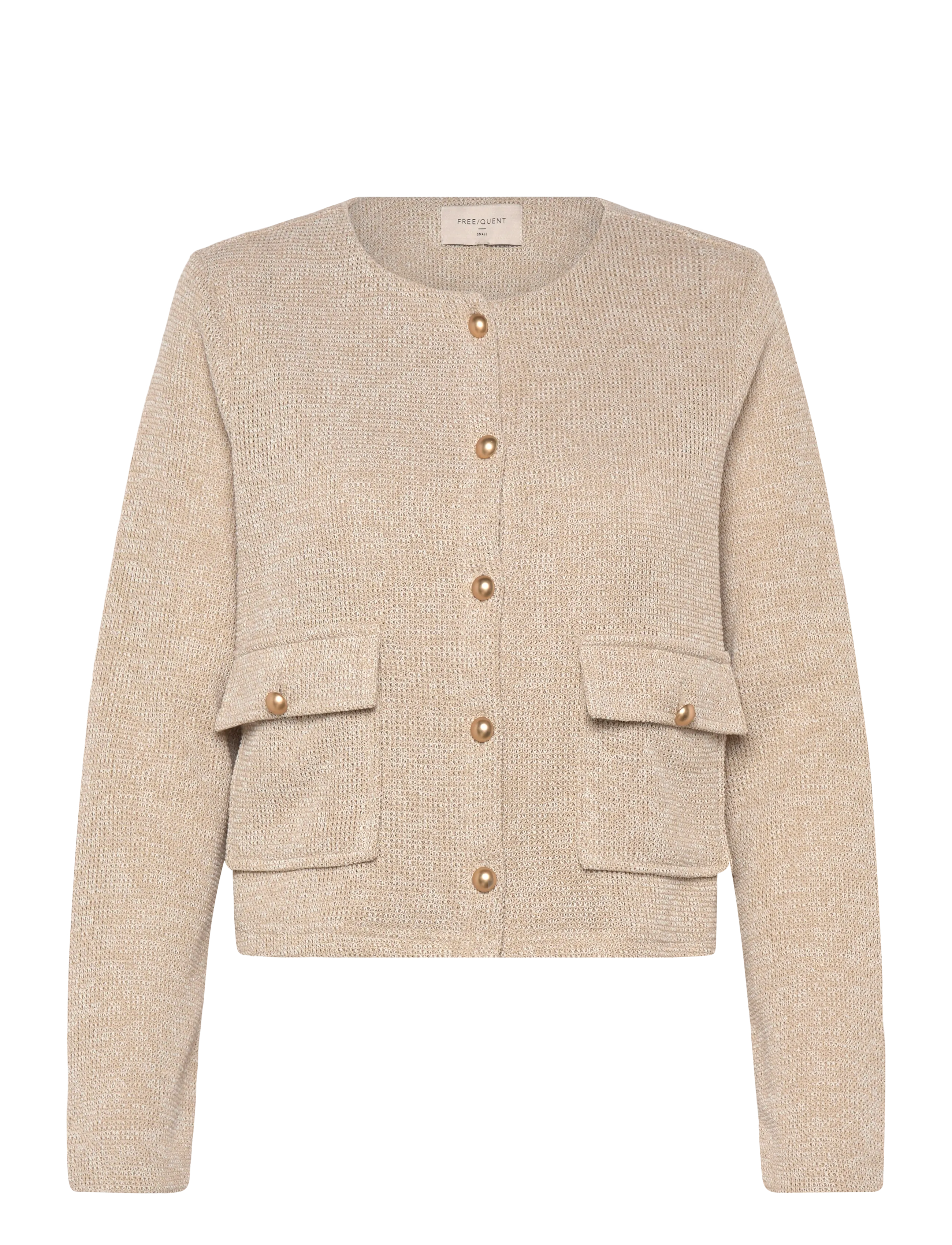 FREE/QUENT FQZALE-JACKET - Cardigans - SILVER MINK MELANGE / gold