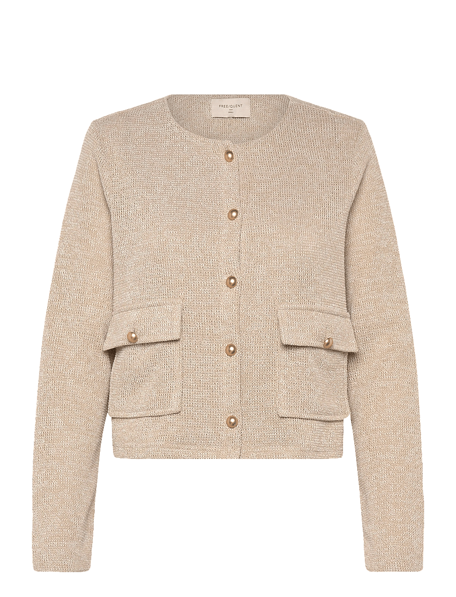 FREE/QUENT - FQZALE-JACKET - strickjacken - silver mink melange - 1