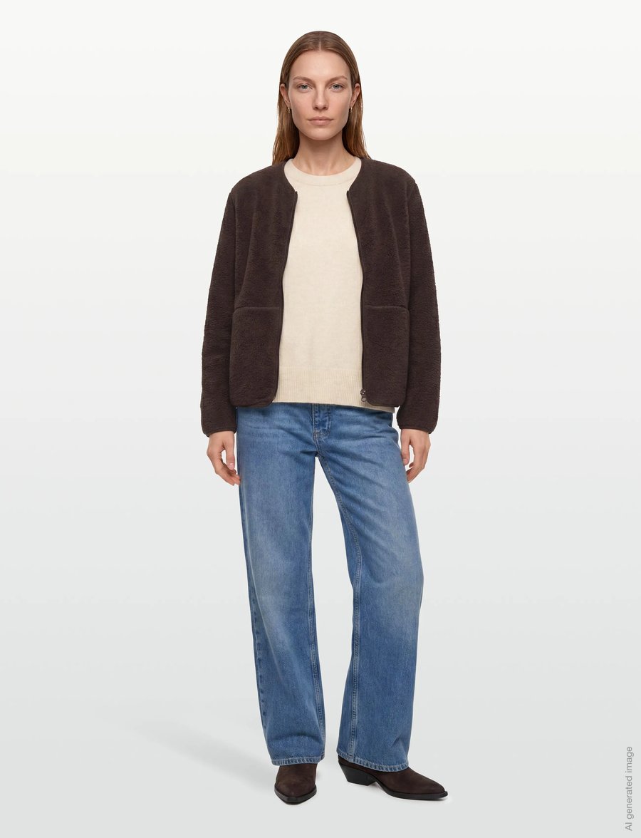 FREE/QUENT - FQTEDDY-JACKET - kunstpelz - coffee bean - 0