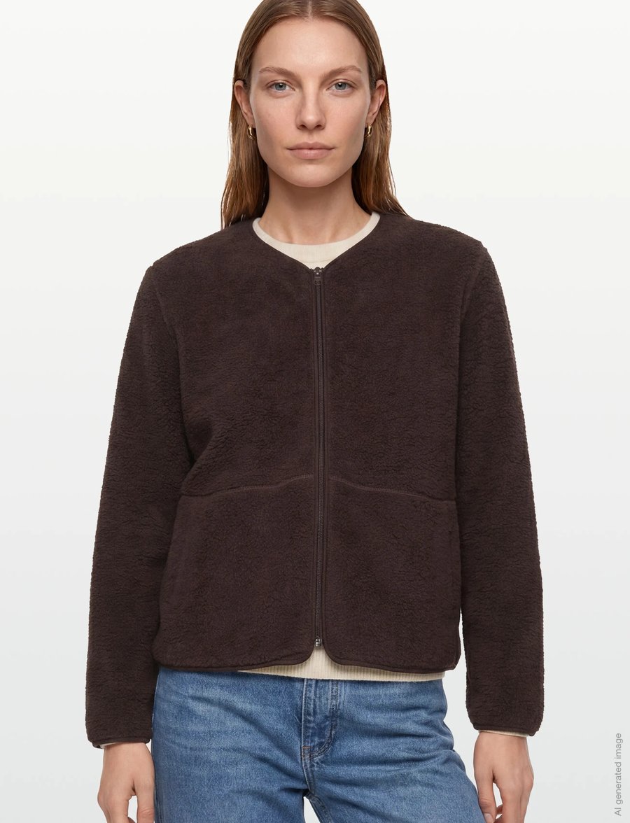 FREE/QUENT - FQTEDDY-JACKET - kunstpelz - coffee bean - 3