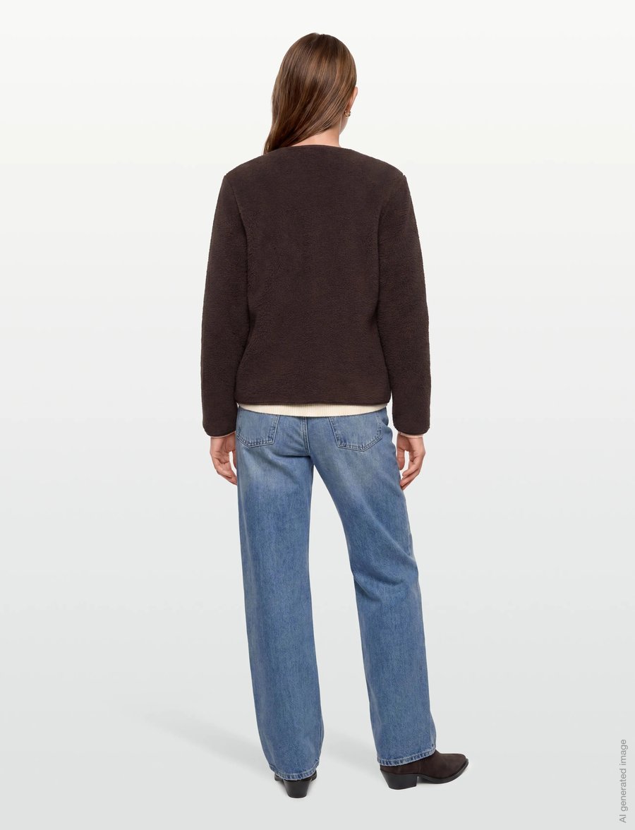 FREE/QUENT - FQTEDDY-JACKET - kunstpelz - coffee bean - 4