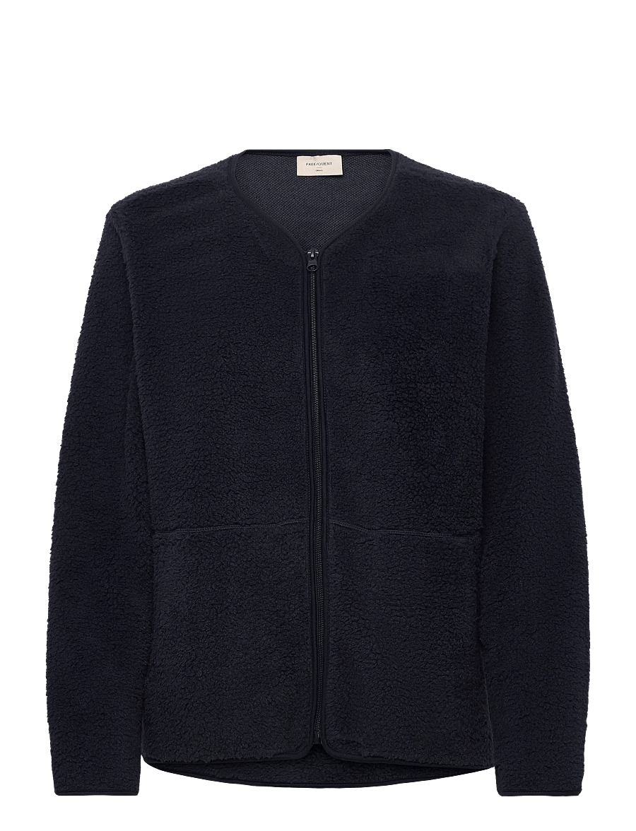 FREE/QUENT - FQTEDDY-JACKET - kunstpelz - navy blazer - 1