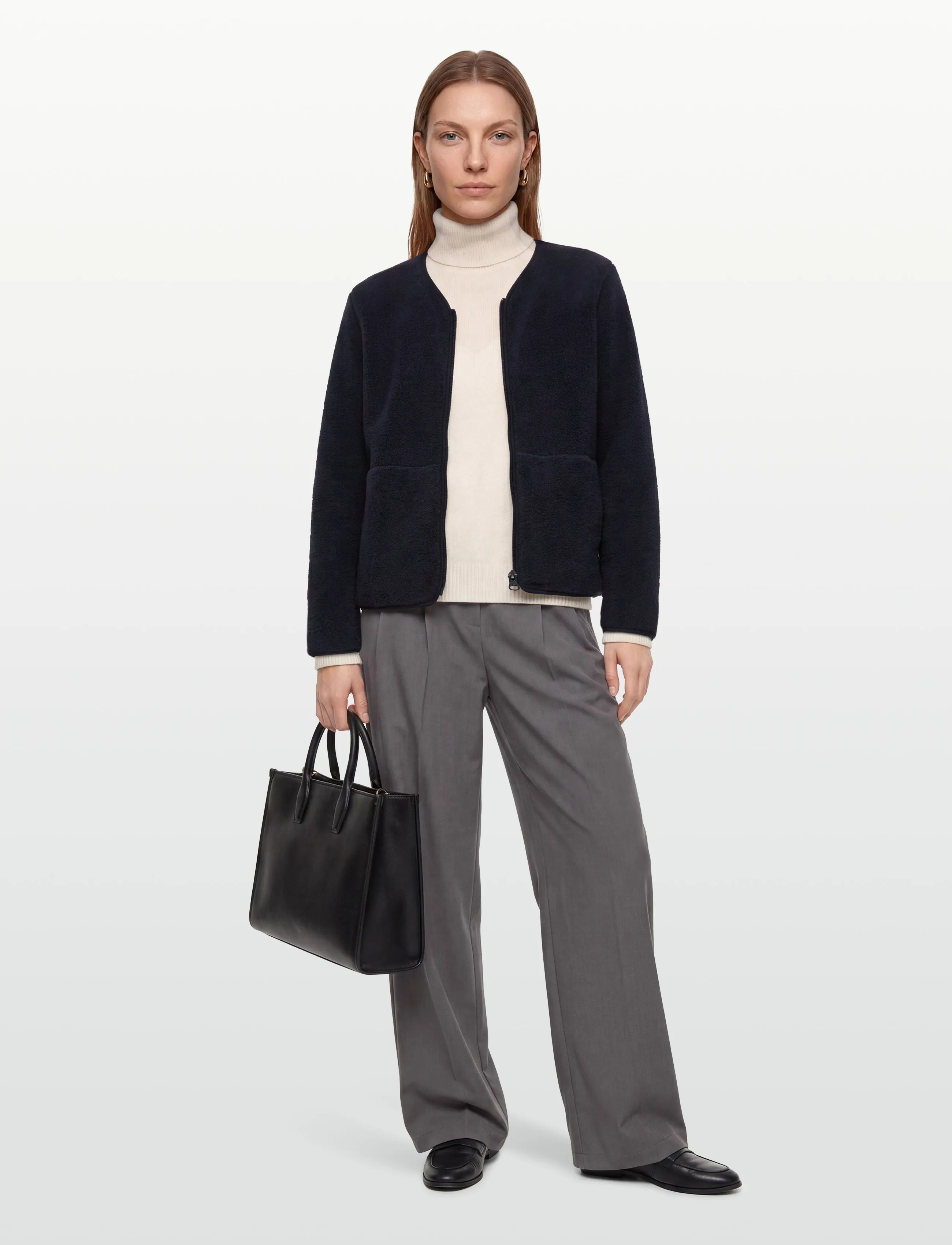 FREE/QUENT Fqteddy-Jacket, S, Navy, Overtøj > Imiteret Pels, Dame