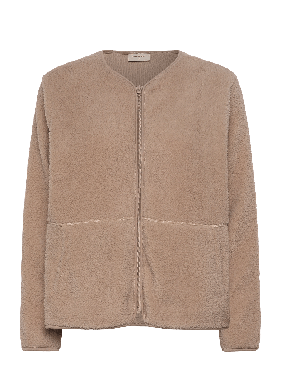 FREE/QUENT - FQTEDDY-JACKET - kunstpelz - simply taupe - 0