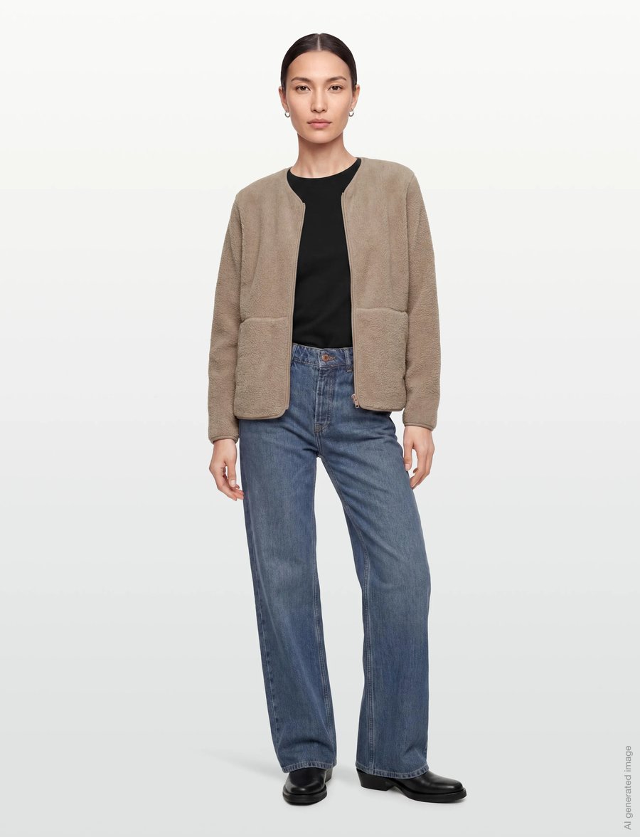 FREE/QUENT - FQTEDDY-JACKET - faux fur jakker - simply taupe - 0