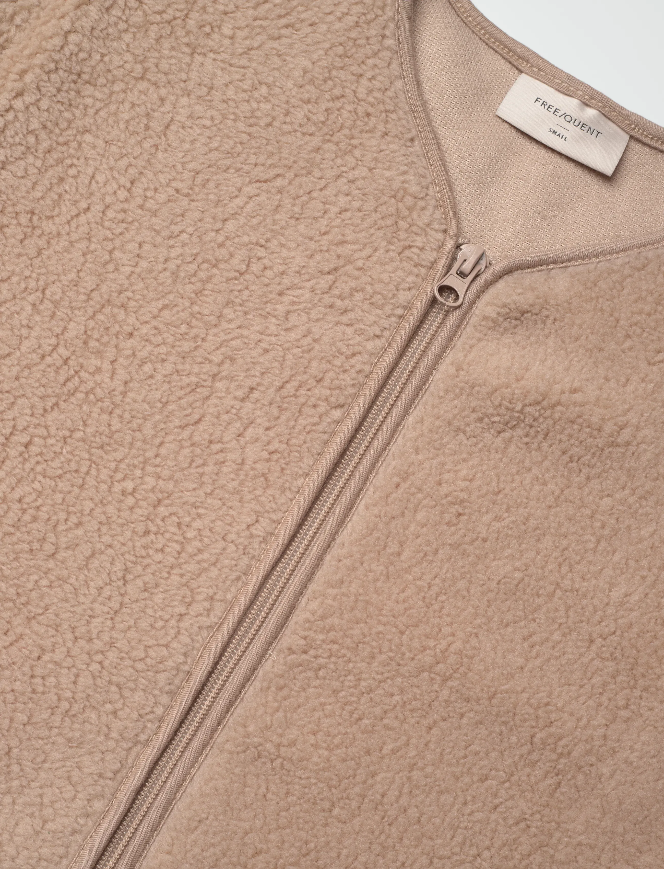 FREE/QUENT - FQTEDDY-JACKET - kunstkarusnahk - simply taupe - 2
