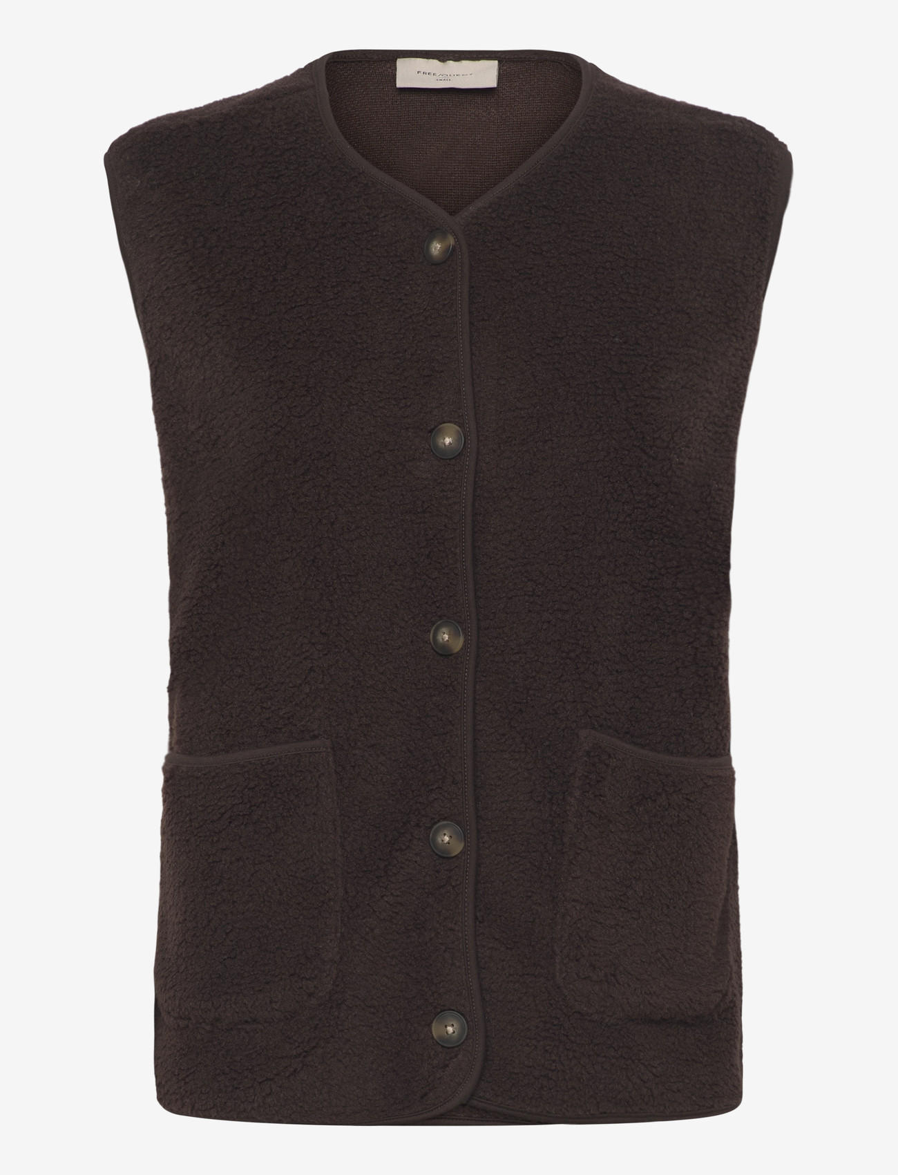 FREE/QUENT - FQTEDDY-WAISTCOAT - fleece- og teddyveste - coffee bean - 1