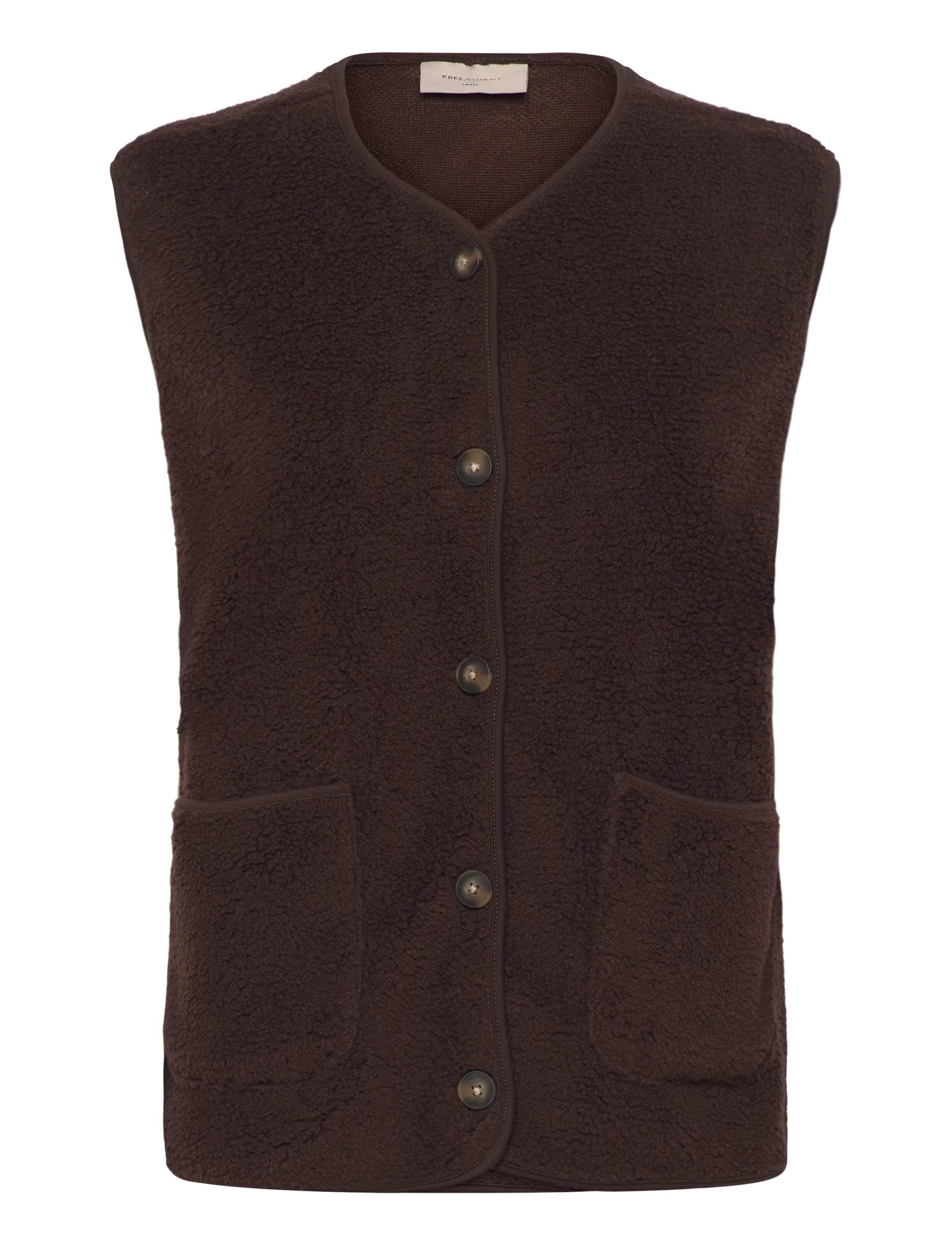 FREE/QUENT FQTEDDY-WAISTCOAT - Veste - COFFEE BEAN / brown