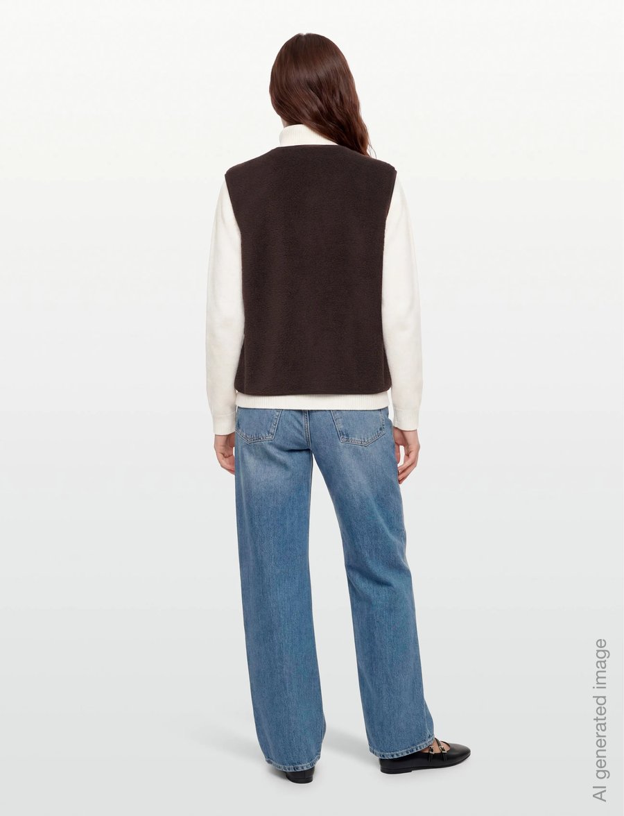 FREE/QUENT - FQTEDDY-WAISTCOAT - teddy-vestid - coffee bean - 4