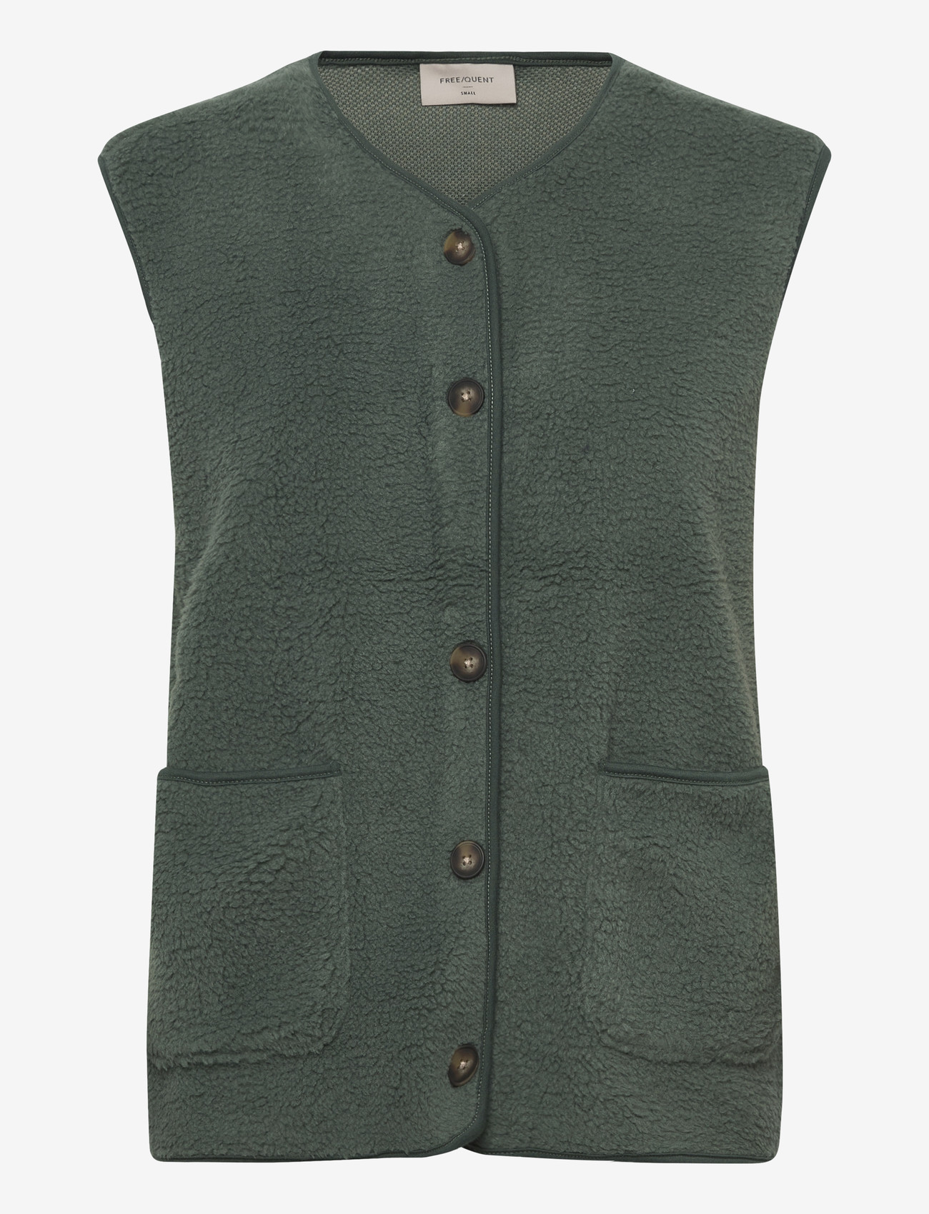 FREE/QUENT - FQTEDDY-WAISTCOAT - fleece- og teddyveste - dark forest - 0