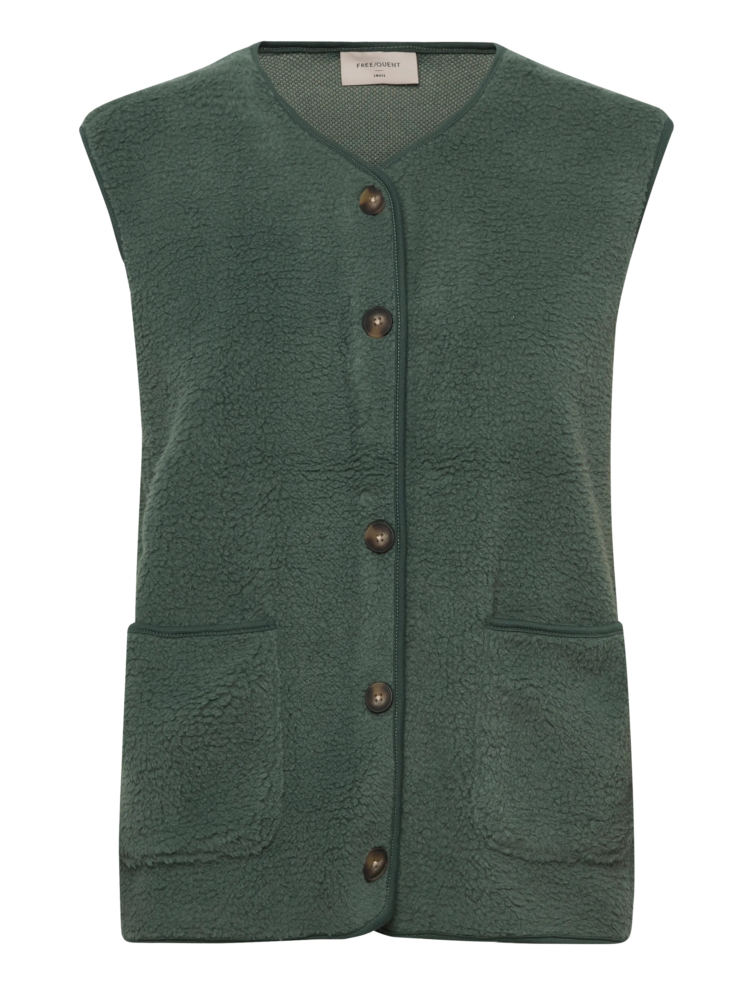 FREE/QUENT FQTEDDY-WAISTCOAT - Veste - DARK FOREST / brown