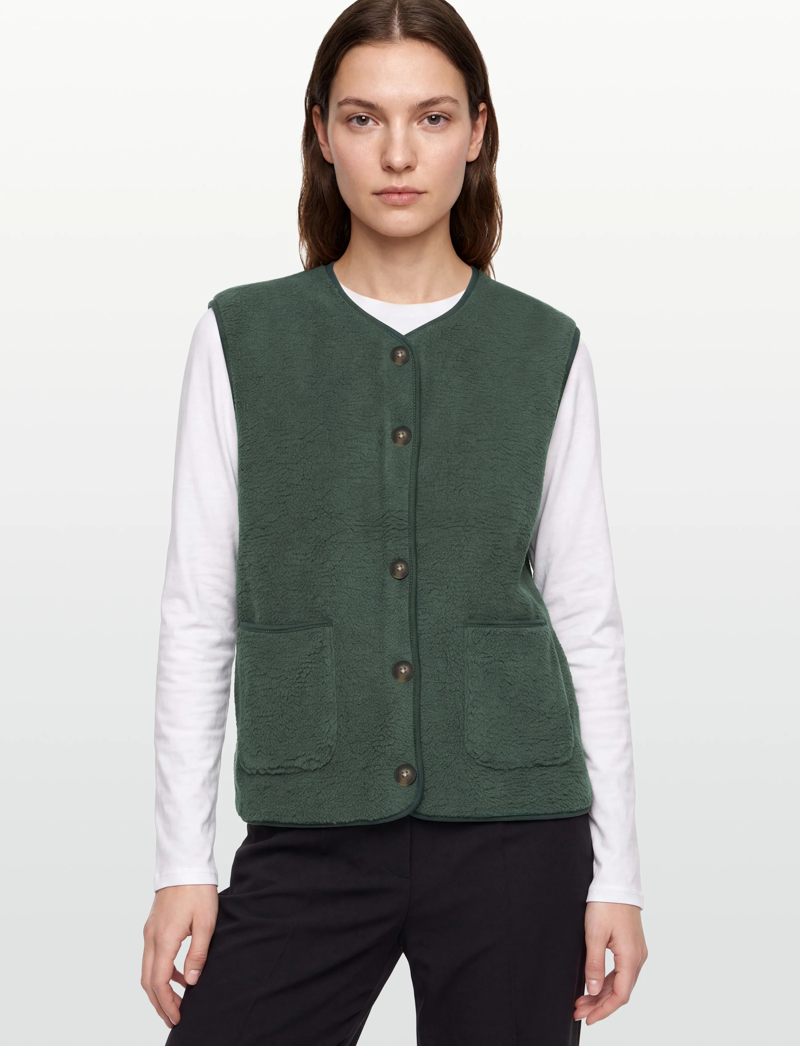 FREE/QUENT - FQTEDDY-WAISTCOAT - fleece- und teddy-westen - dark forest - 3