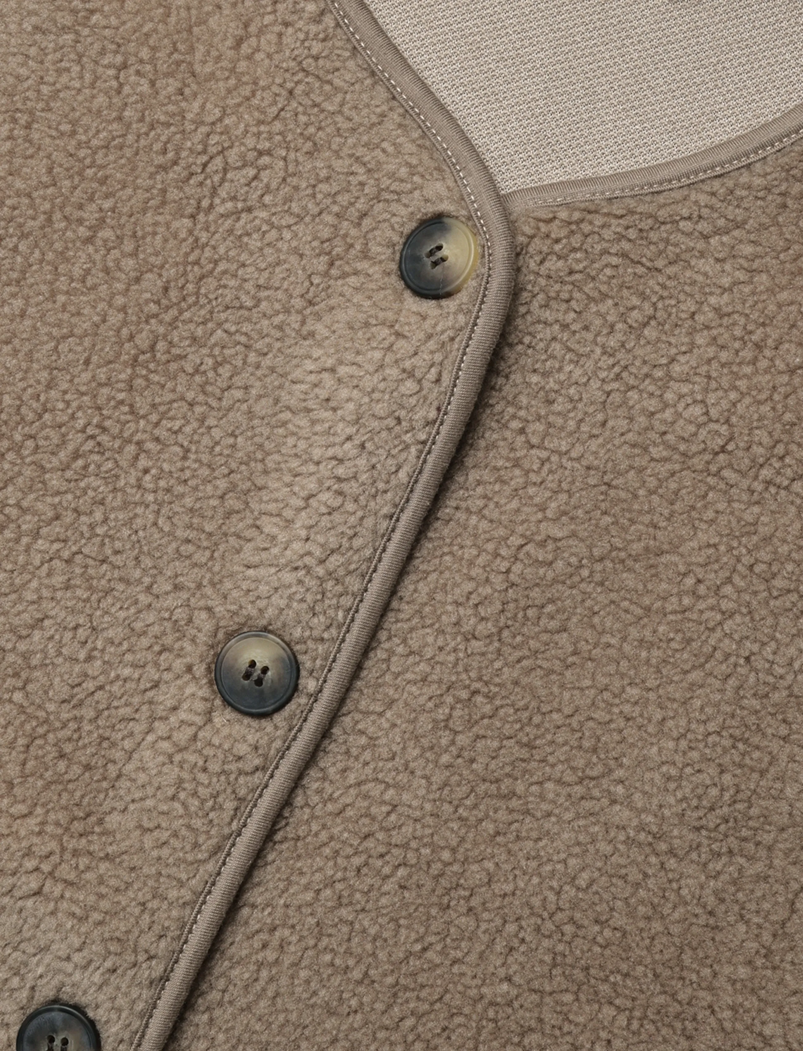 FREE/QUENT - FQTEDDY-WAISTCOAT - fleece- og teddyveste - desert taupe - 4
