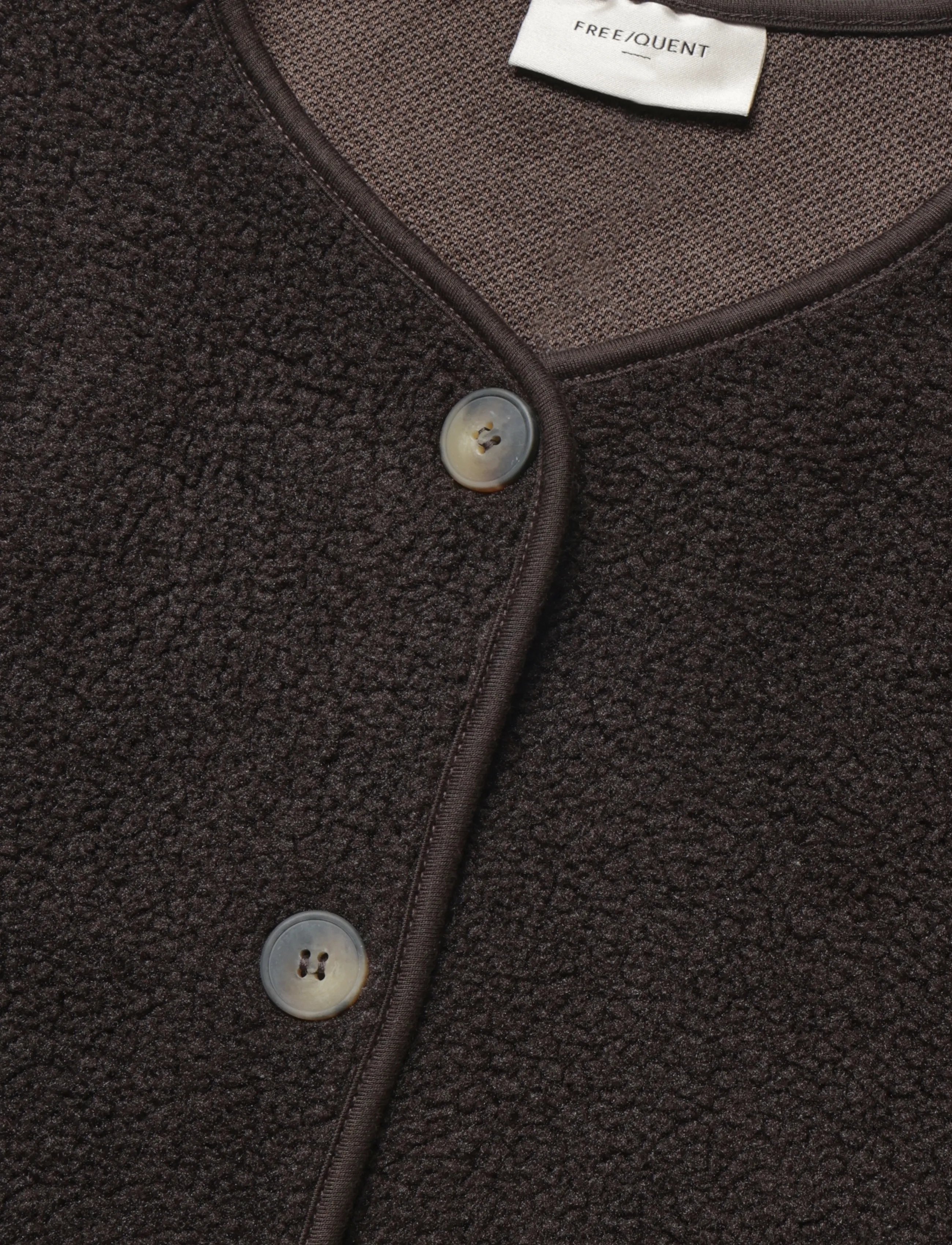 FREE/QUENT - FQTEDDY-WAISTCOAT - teddy-vestid - mole - 2