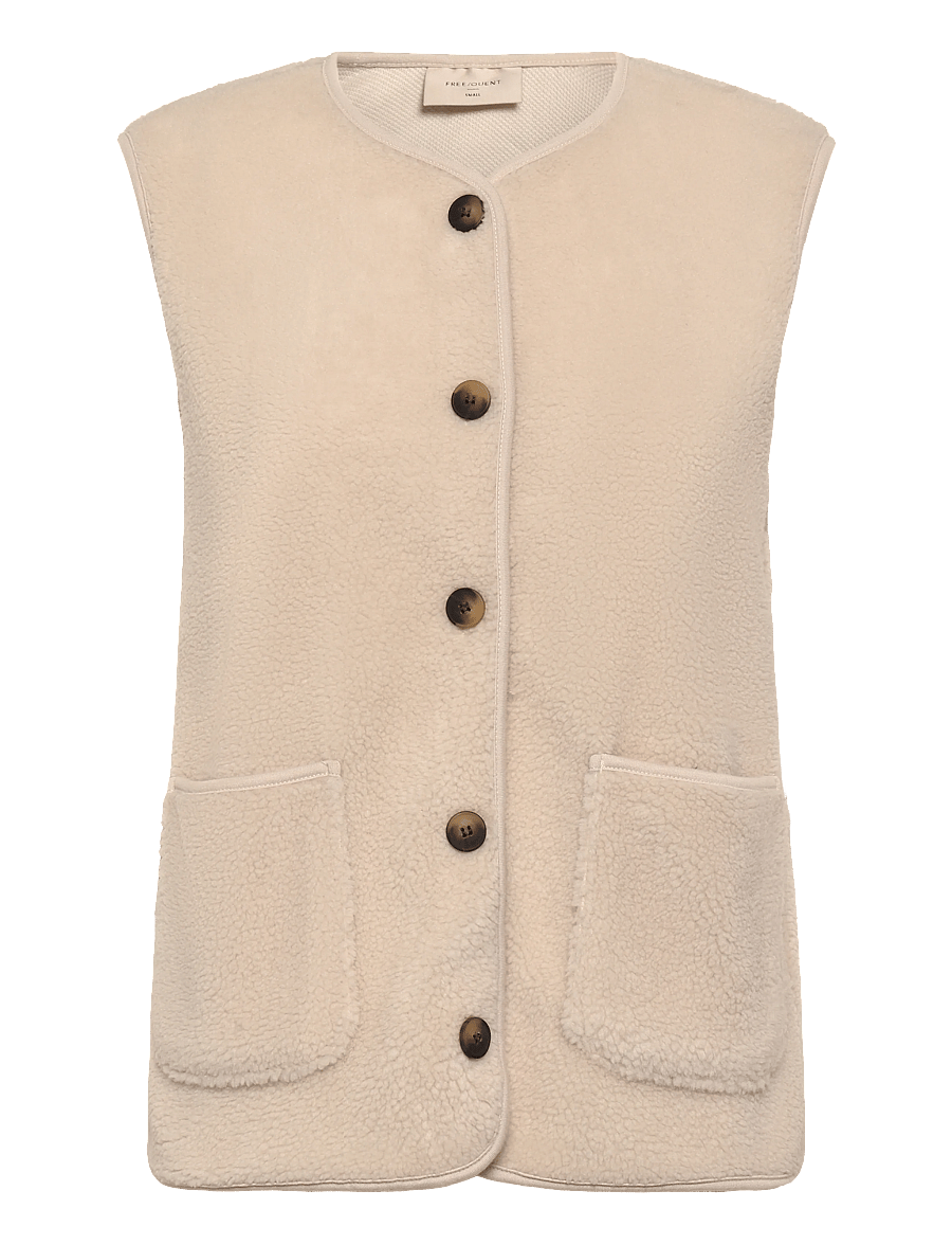 FREE/QUENT - FQTEDDY-WAISTCOAT - fleece- och teddyvästar - moonbeam - 0