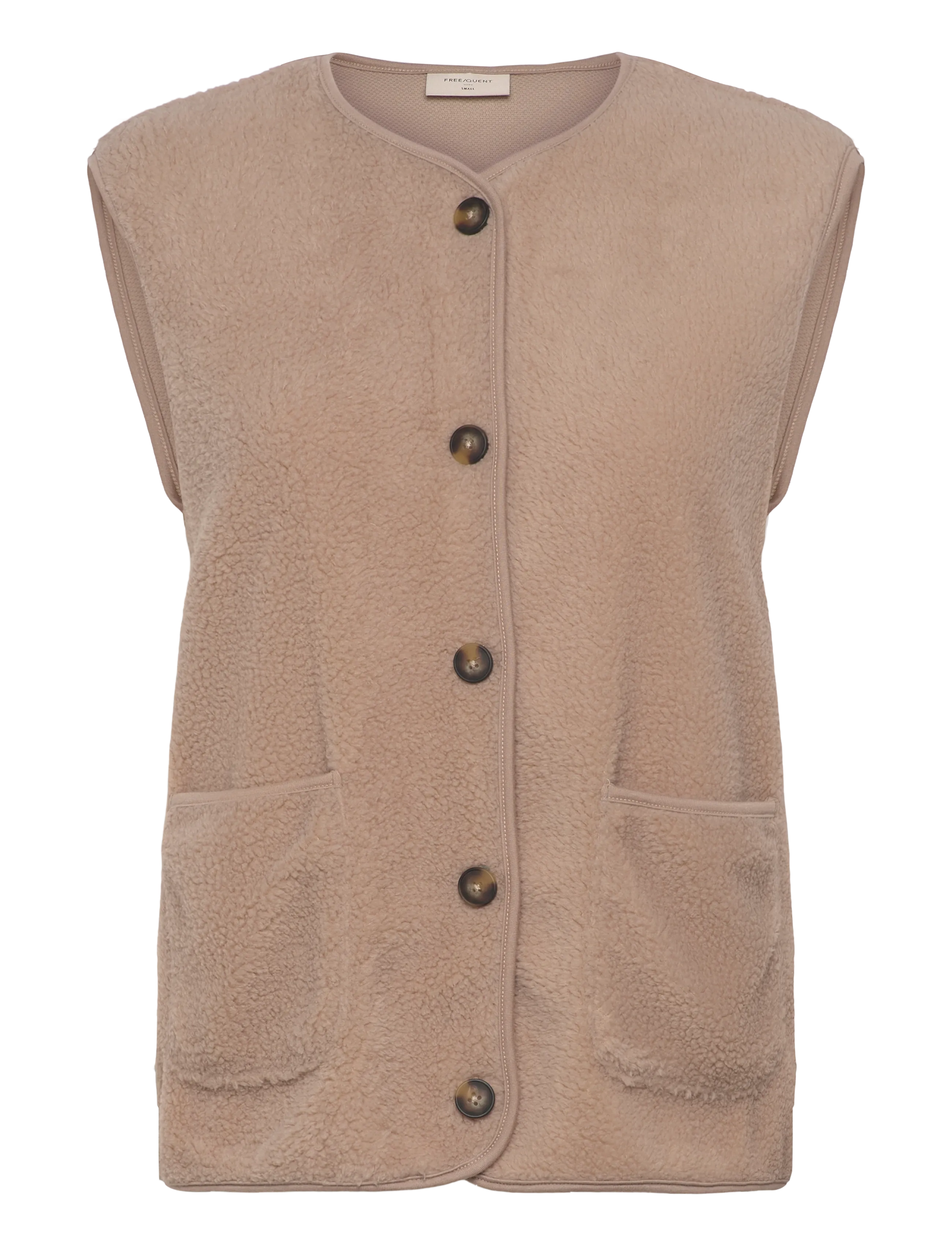 FREE/QUENT FQTEDDY-WAISTCOAT - FREE|QUENT - SIMPLY TAUPE / beige