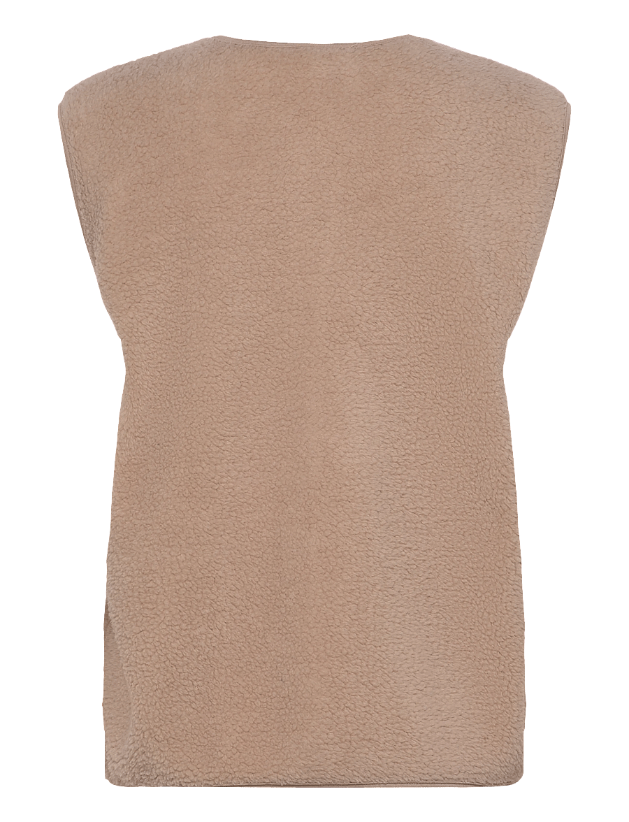 FREE/QUENT - FQTEDDY-WAISTCOAT - fleece & teddy vests - simply taupe - 2
