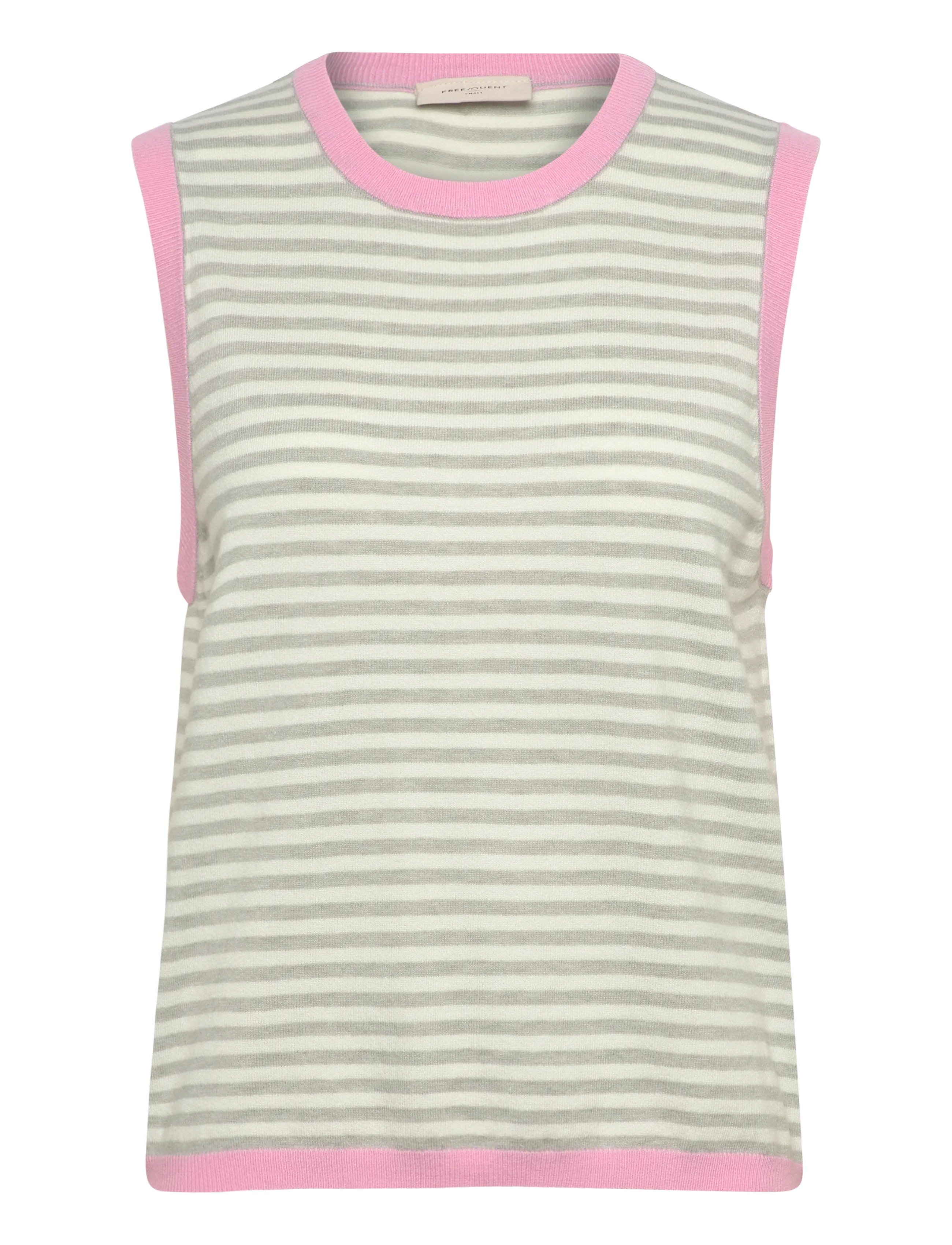 FREE/QUENT FQZANTI-TOP - T-shirts & Toppe - STAR OFF-WHITE W. SWEET LILAC / cream