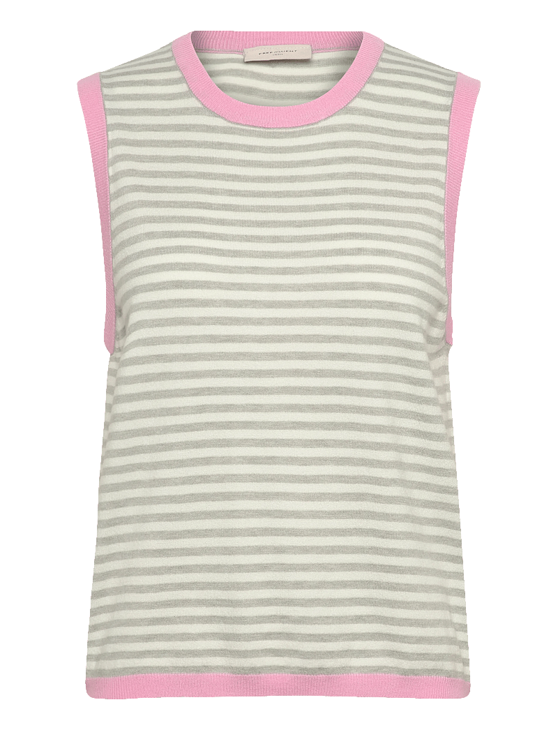 FREE/QUENT - FQZANTI-TOP - topi bez piedurknēm - star off-white w. sweet lilac - 1