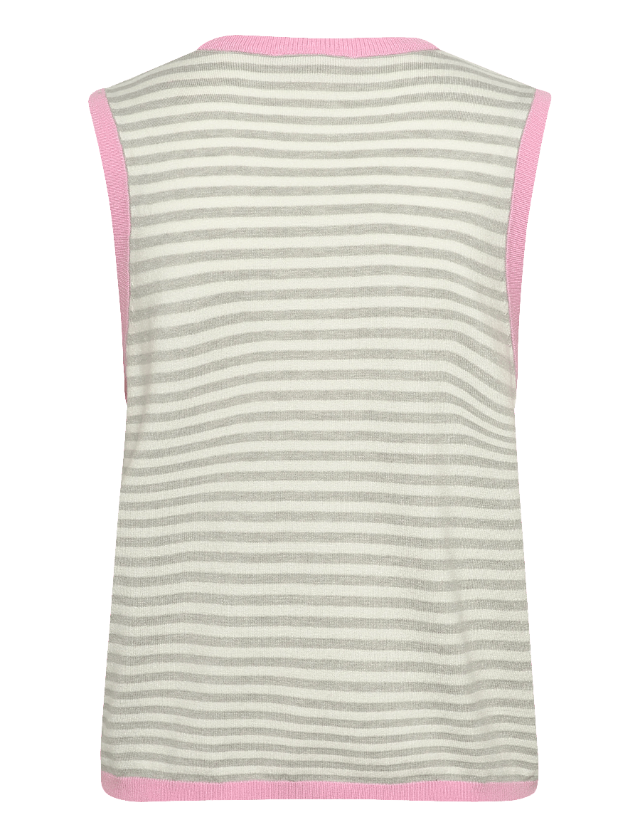 FREE/QUENT - FQZANTI-TOP - linnen - star off-white w. sweet lilac - 2