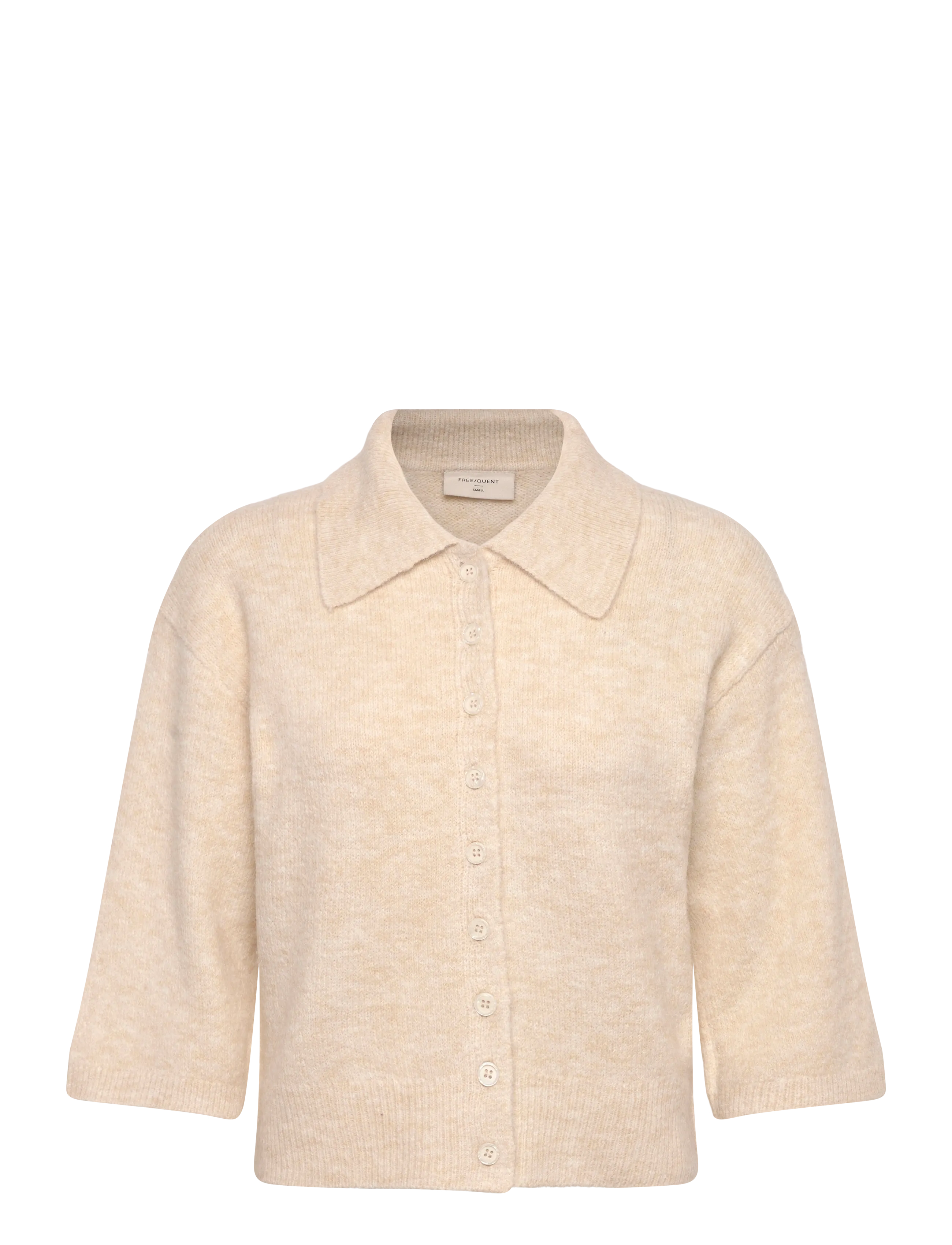 FREE/QUENT FQSAMMIE-CARDIGAN - Tøj - MOONBEAM MELANGE / beige