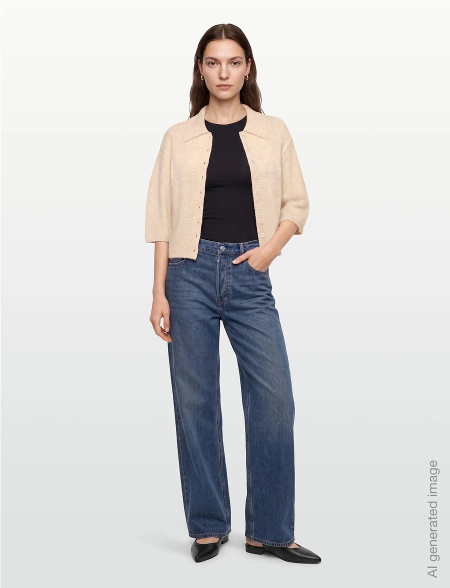 FREE/QUENT - FQSAMMIE-CARDIGAN - pullover - moonbeam melange - 0