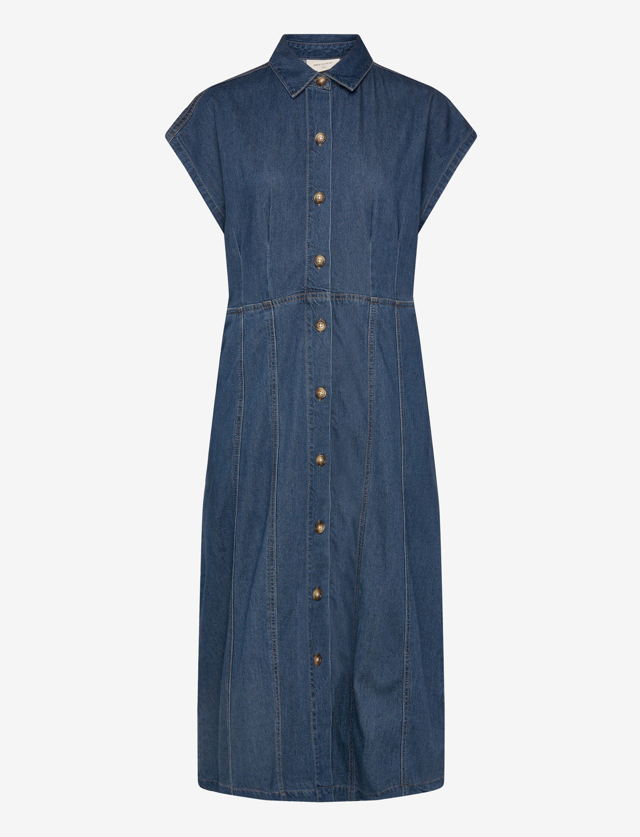 FREE/QUENT - FQALIA-DRESS - sommerkleider - medium blue denim - 1