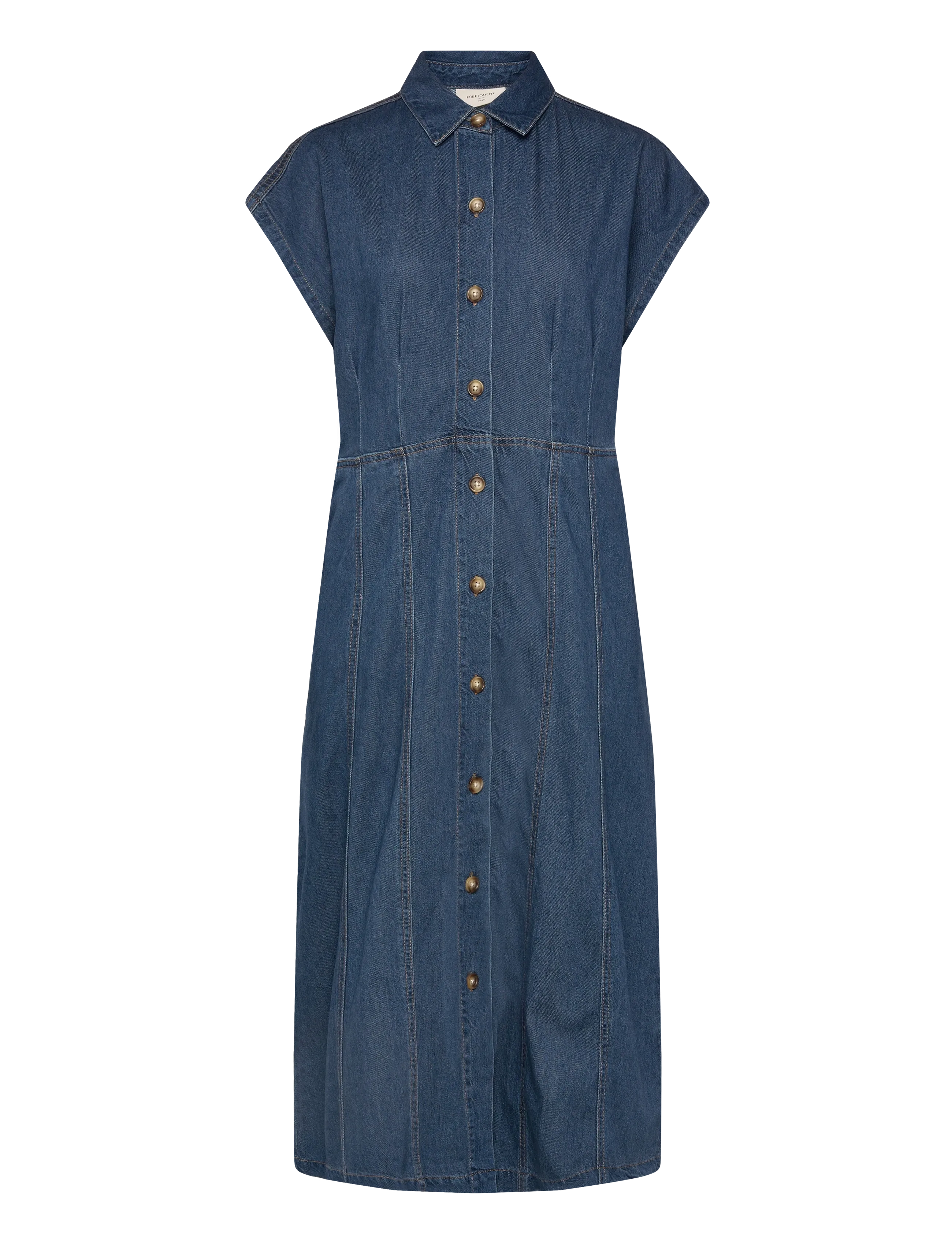 FREE/QUENT FQALIA-DRESS - Denim-tyylit - MEDIUM BLUE DENIM / blue