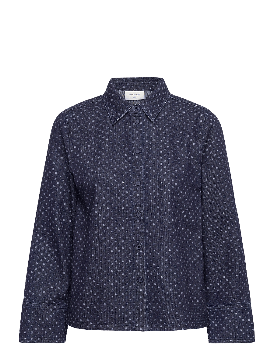 FREE/QUENT - FQRINNA-SHIRT - denimskjorter - dark blue denim - 1